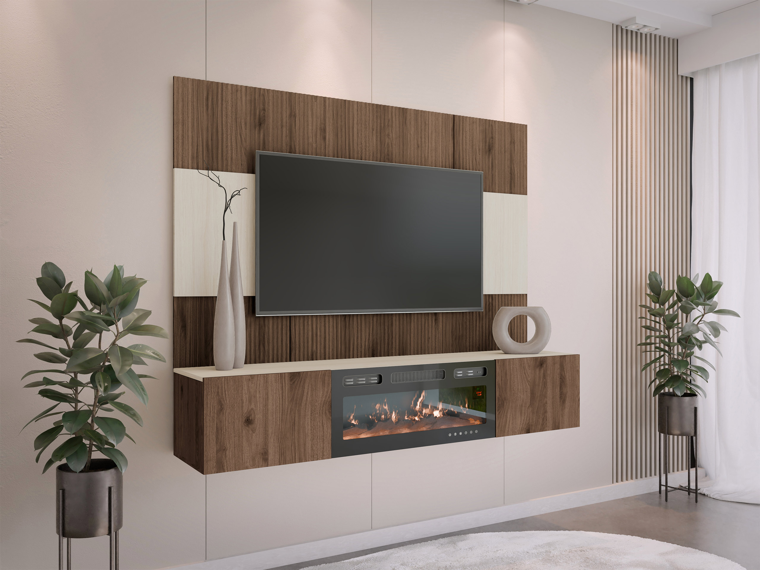 Stofusett Comfivo Salix VII (Valhneta + Ljóst Travertine)