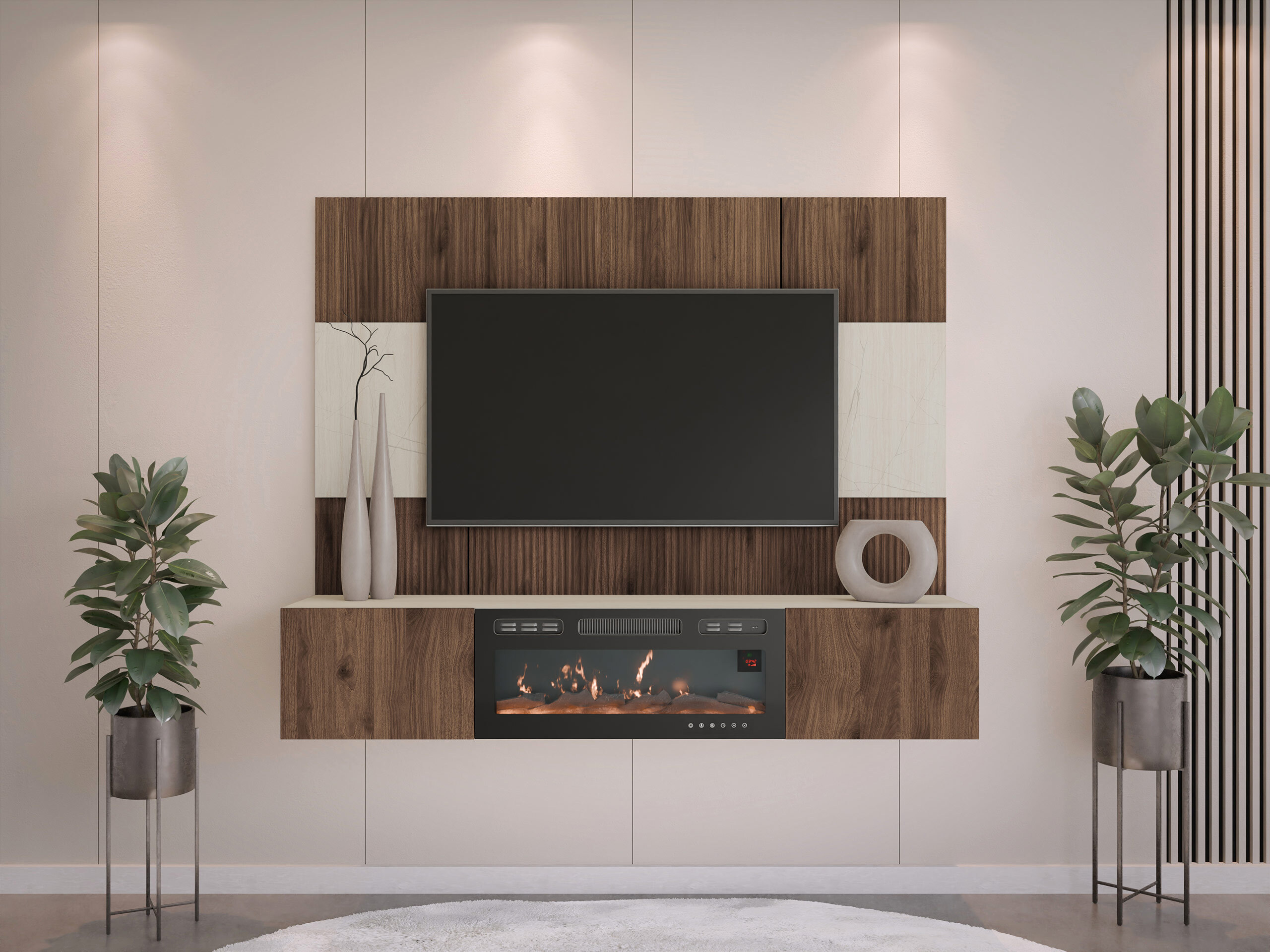 Stofusett Comfivo Salix VII (Valhneta + Ljóst Travertine)