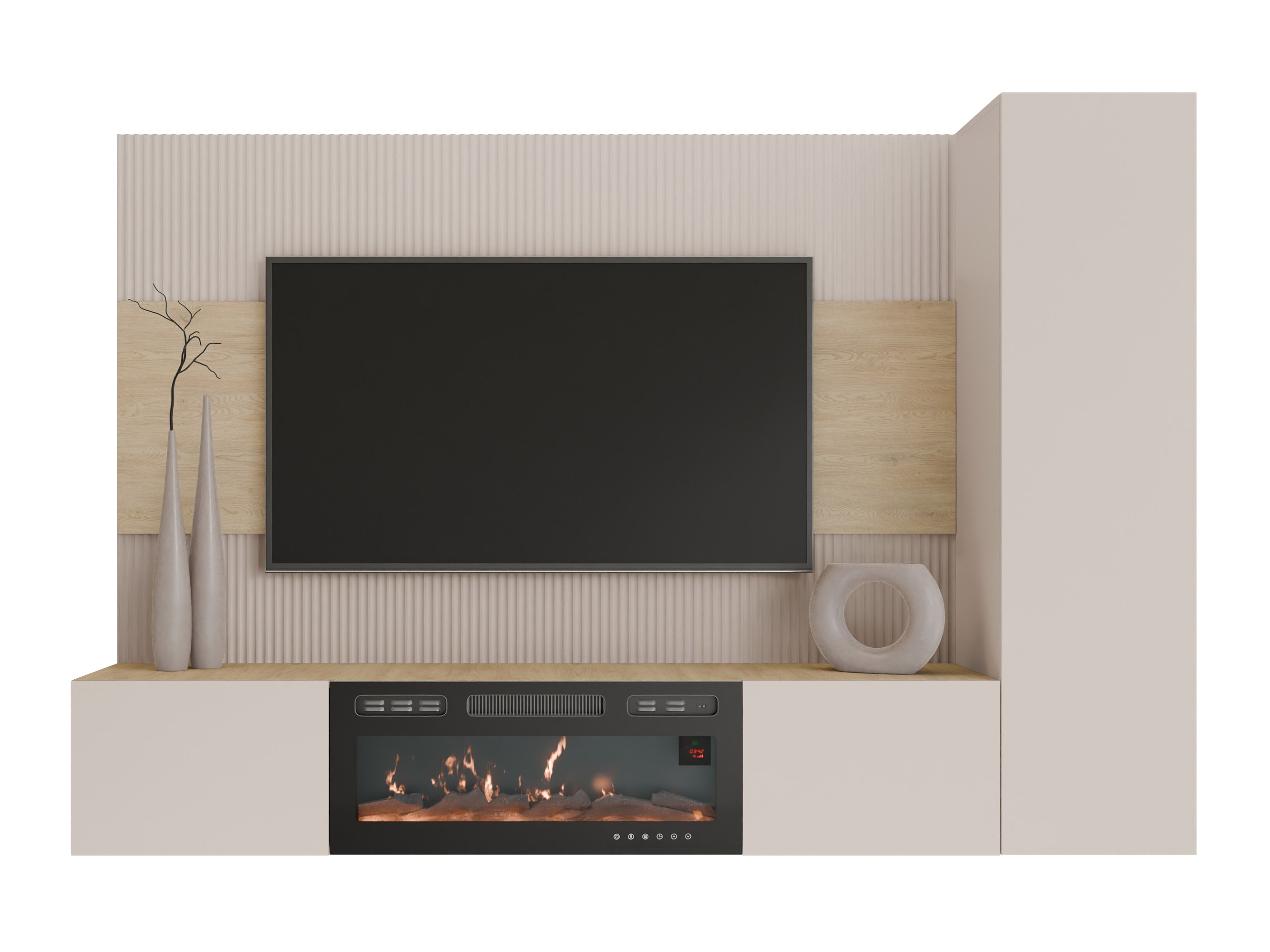 Stofusett Comfivo Salix IX (Beige + Cremona eik)