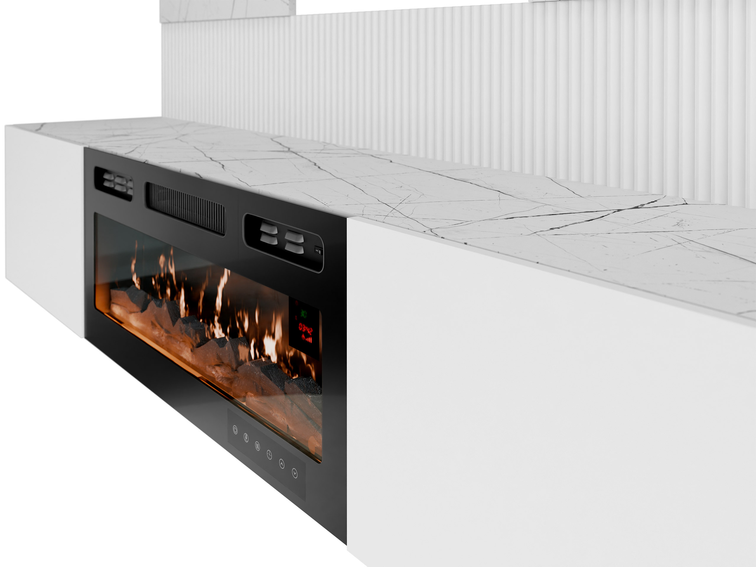 Stofusett Comfivo Salix IX (Hvítur + Hvítur marmari)