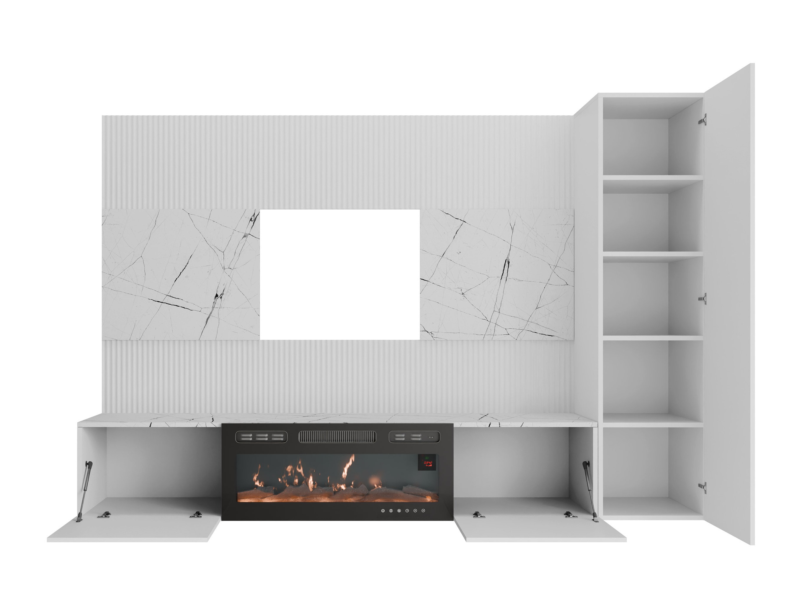 Stofusett Comfivo Salix IX (Hvítur + Hvítur marmari)