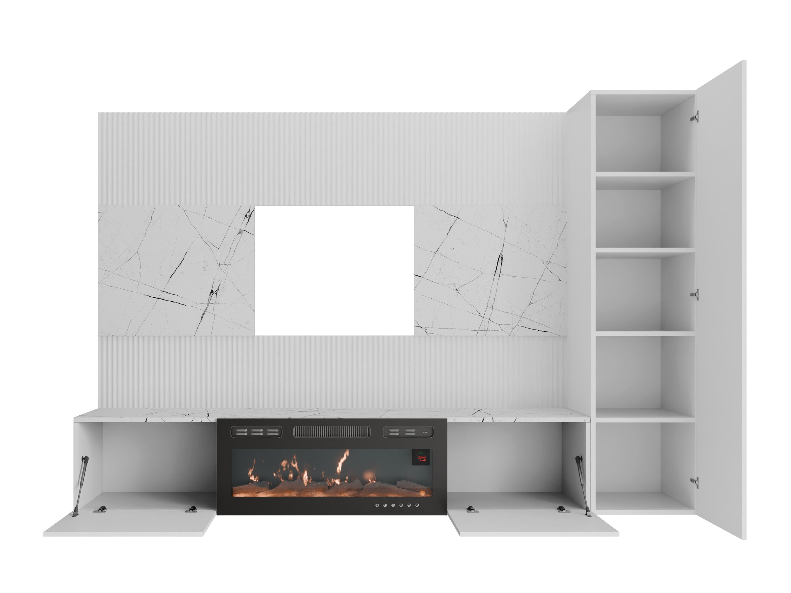 Stofusett Comfivo Salix IX (Svartur + Svartur marmari)