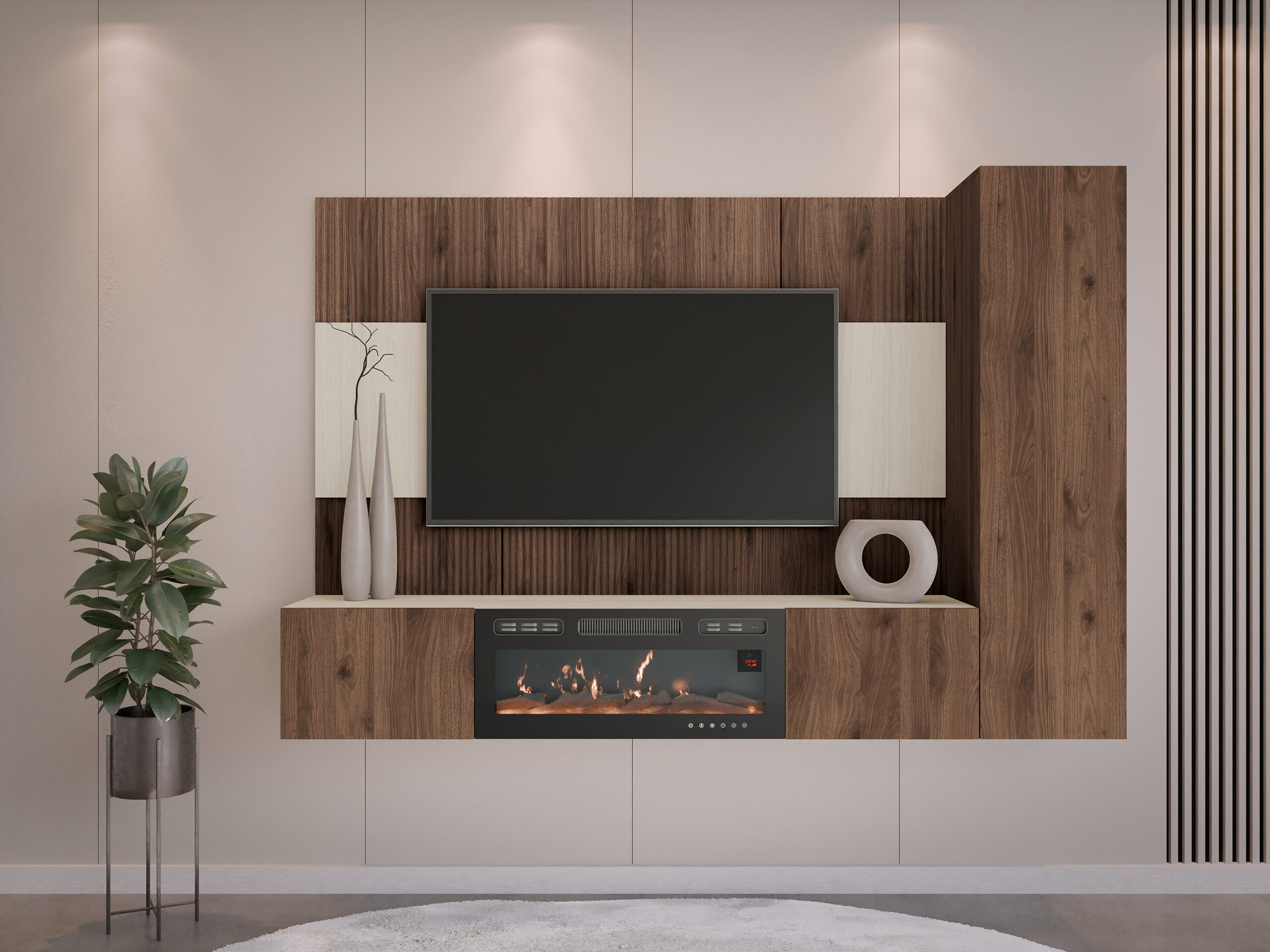 Stofusett Comfivo Salix IX (Valhneta + Ljóst Travertine)