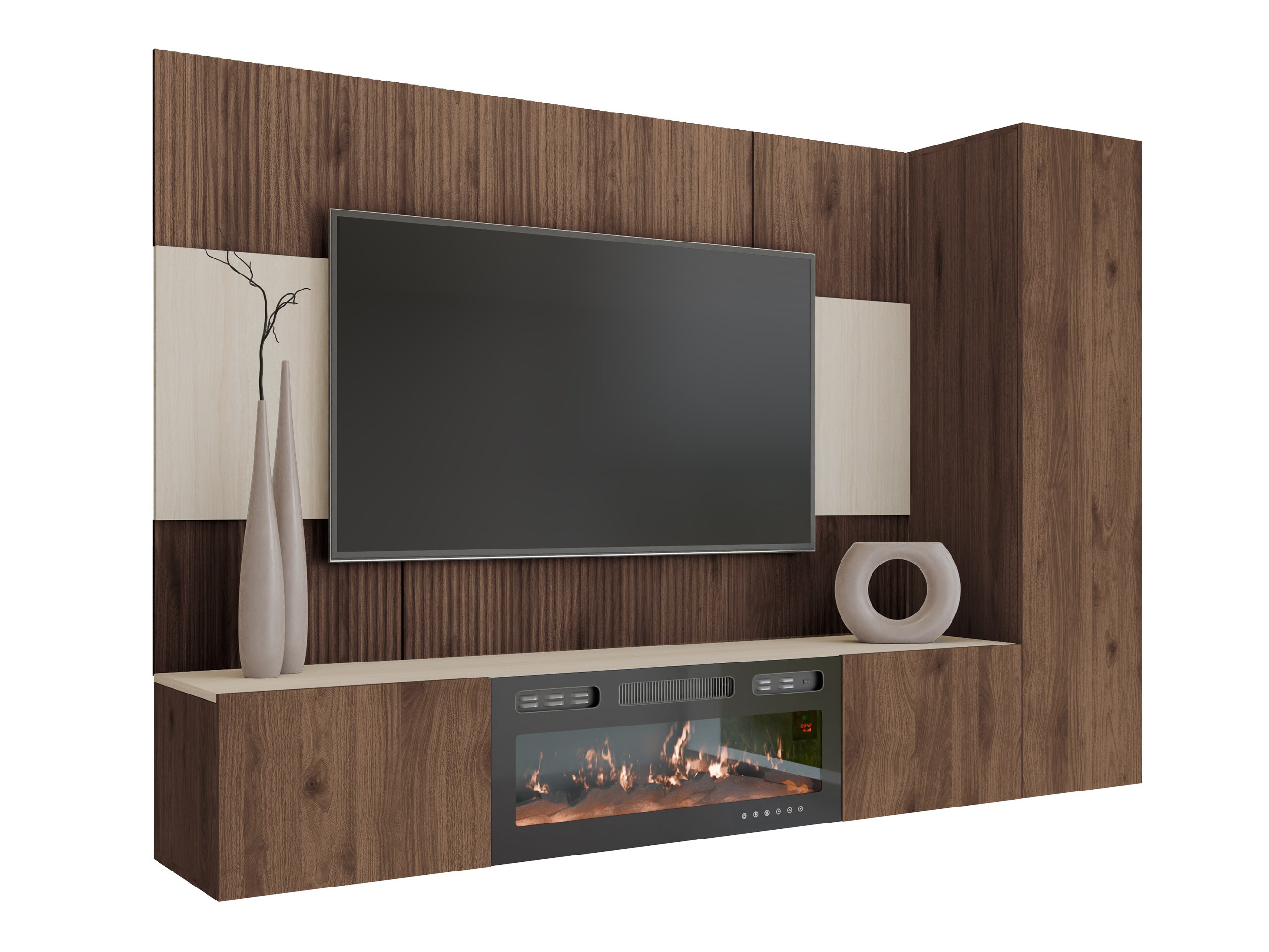 Stofusett Comfivo Salix IX (Valhneta + Ljóst Travertine)