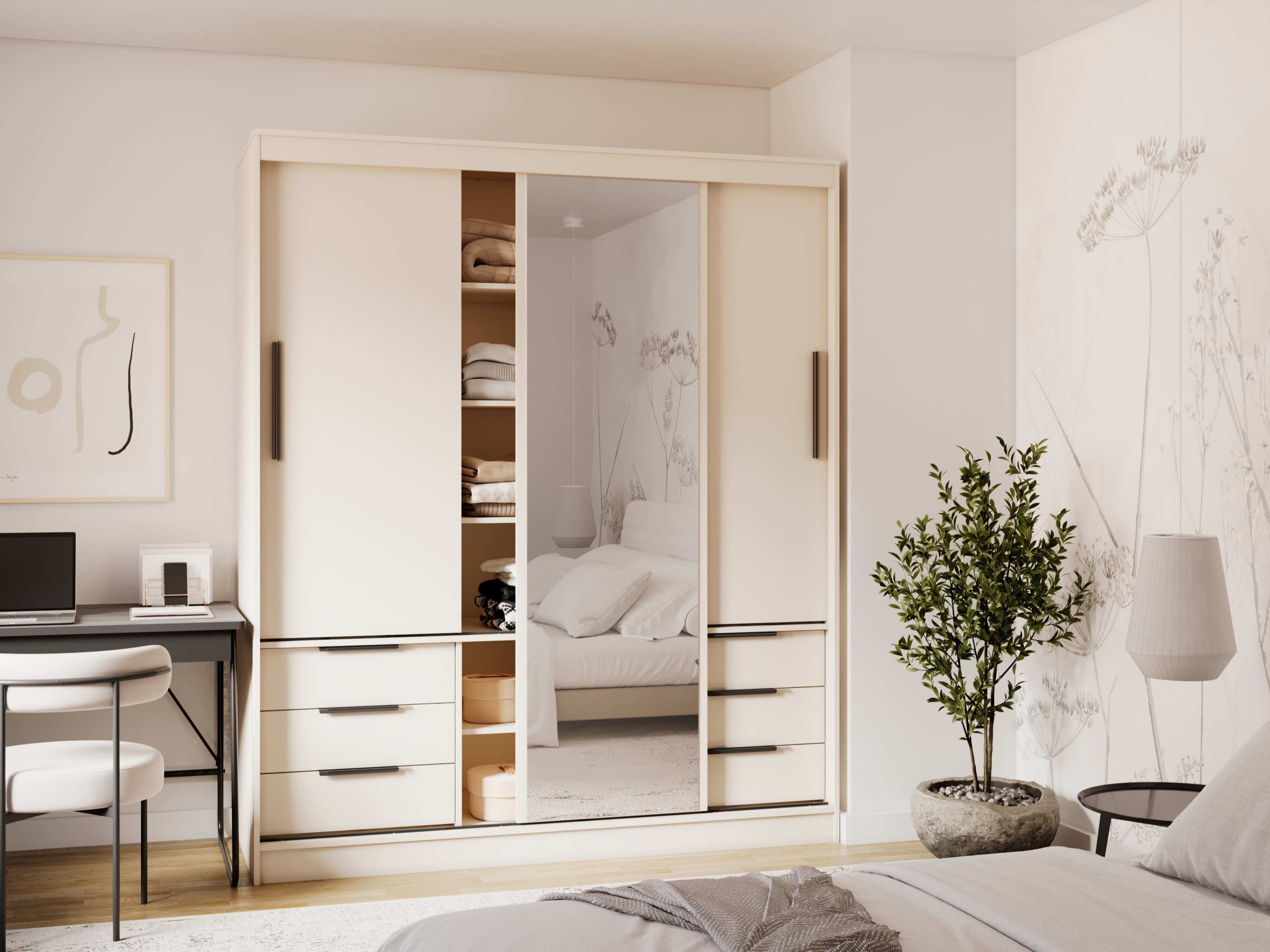 Fataskápur Fresno 184 (Beige)