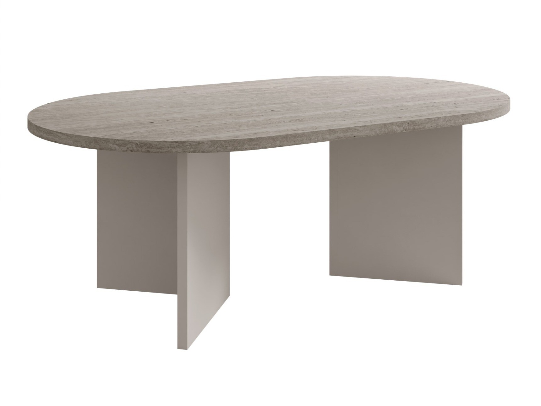 Sófaborð Comfivo Fungus (Ljóst Travertine + Beige)