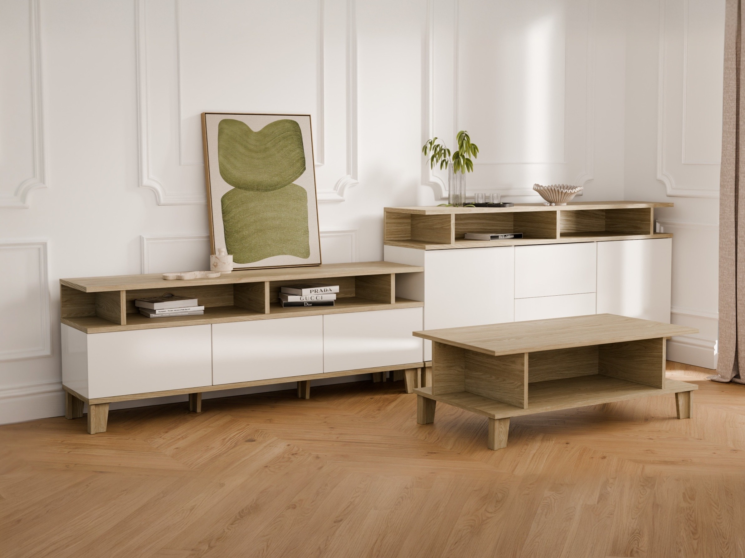 Stofusett Evarveru 108 (Matt hvítur)