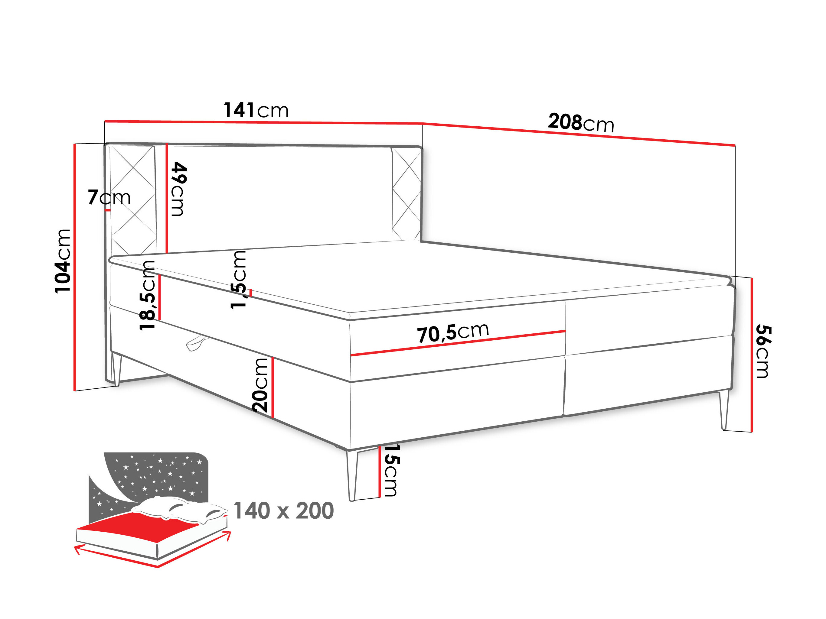 Continental-rúm Providence 200 (Polo 875)