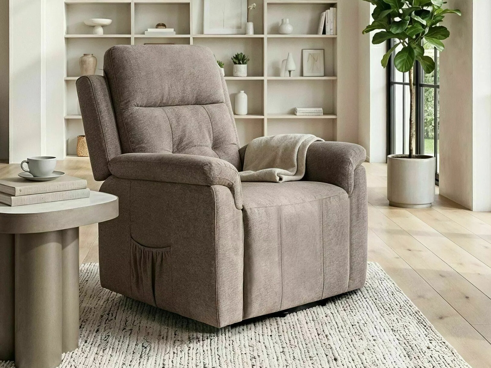 Stillanlegur hægindastóll Detroit 1042 (Beige)