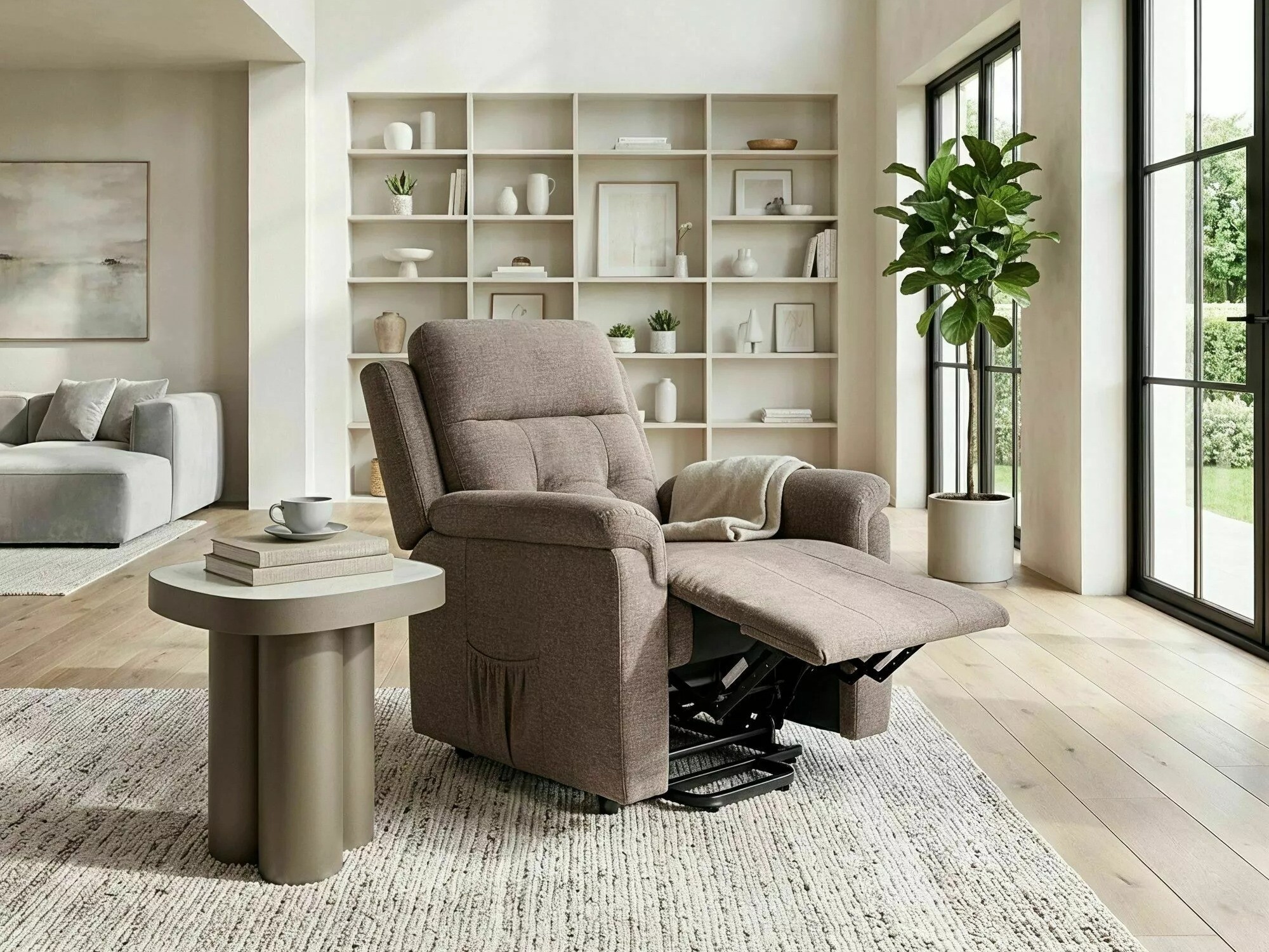 Stillanlegur hægindastóll Detroit 1042 (Beige)