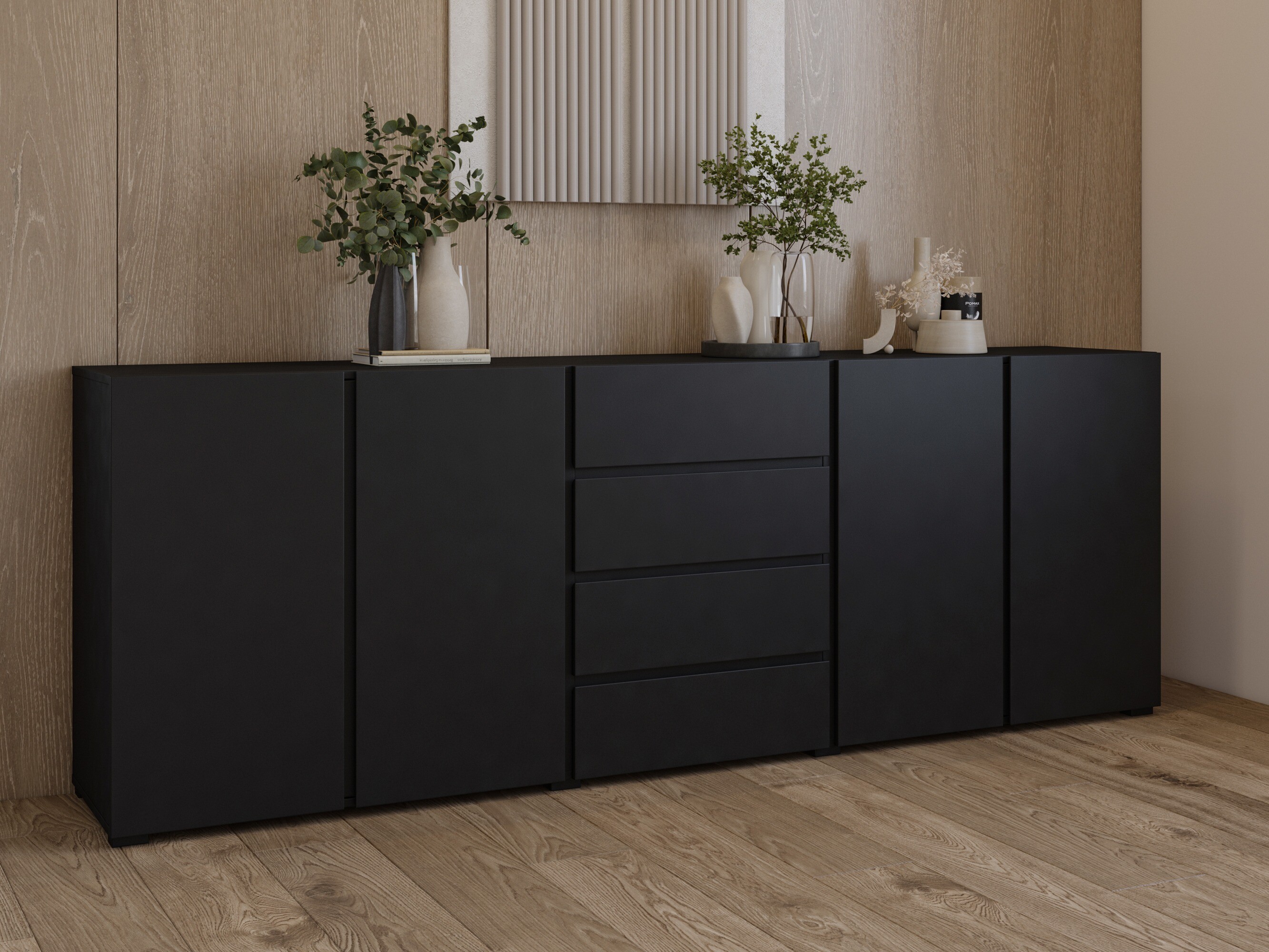 Kommóða Elbleve 105 (Svartur)