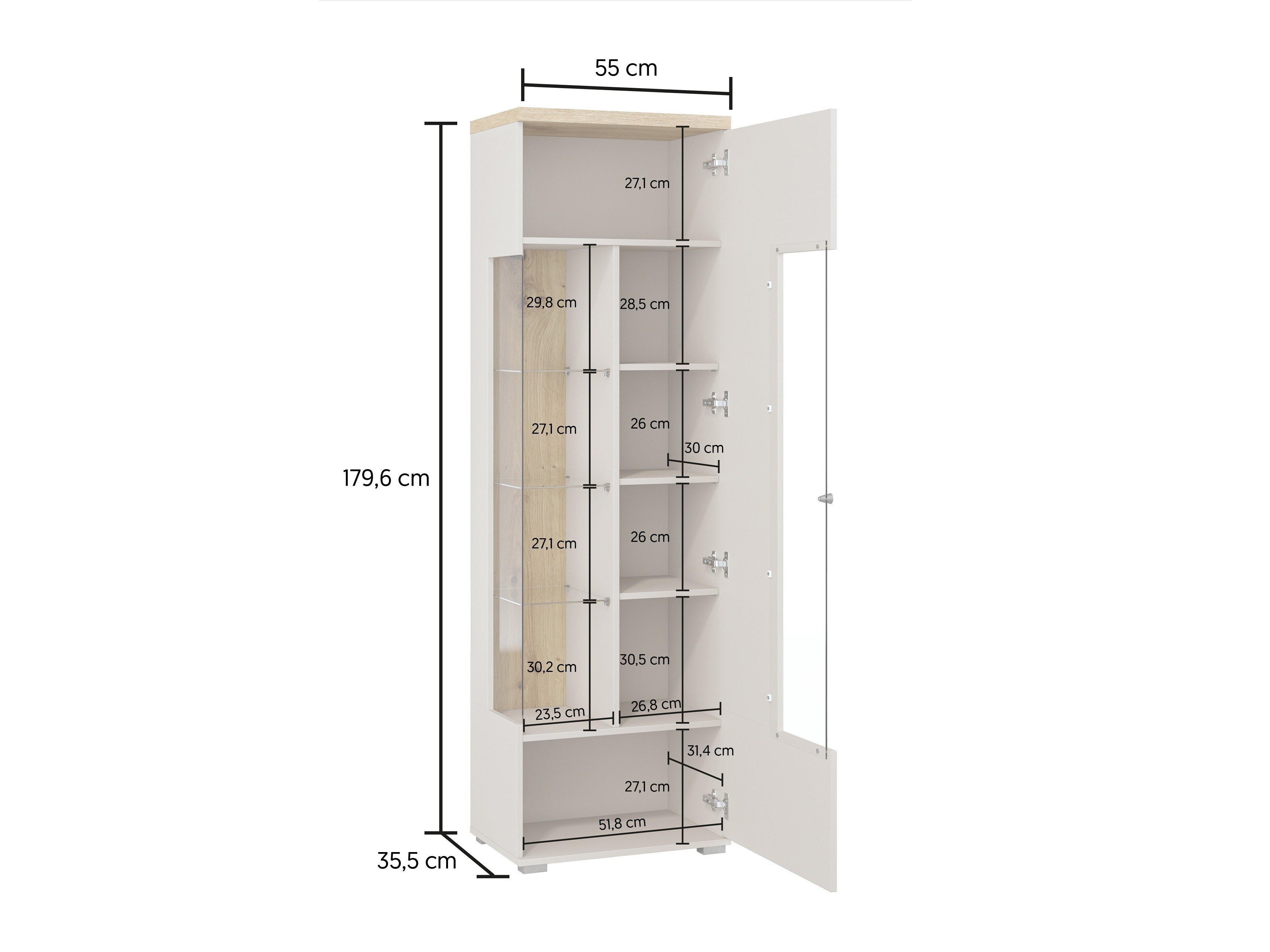Bókahilla Virvele 102 (Kasmír + Ljós eik)
