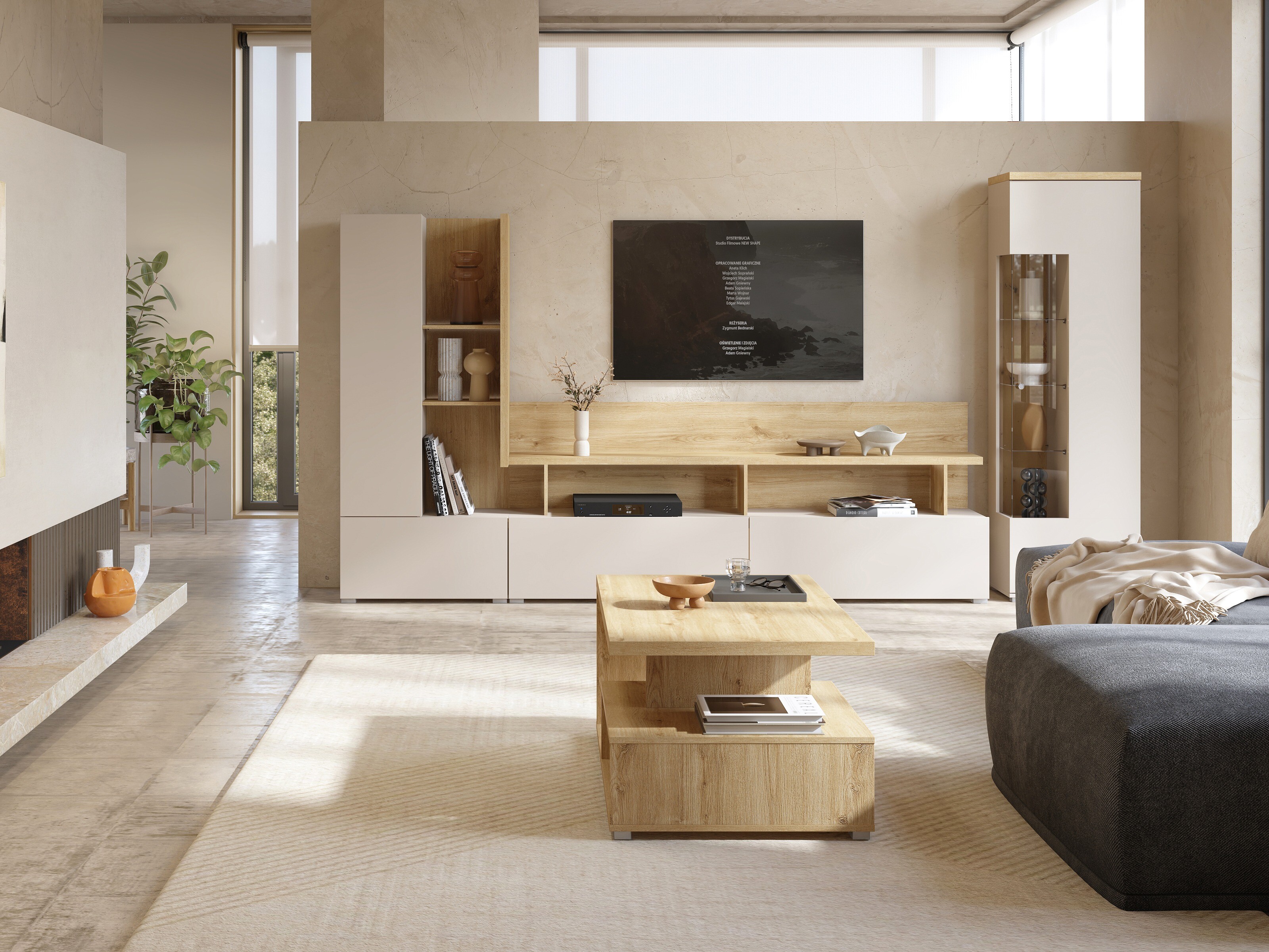 Stofusett Virvele 101 (Kasmír + Ljós eik)