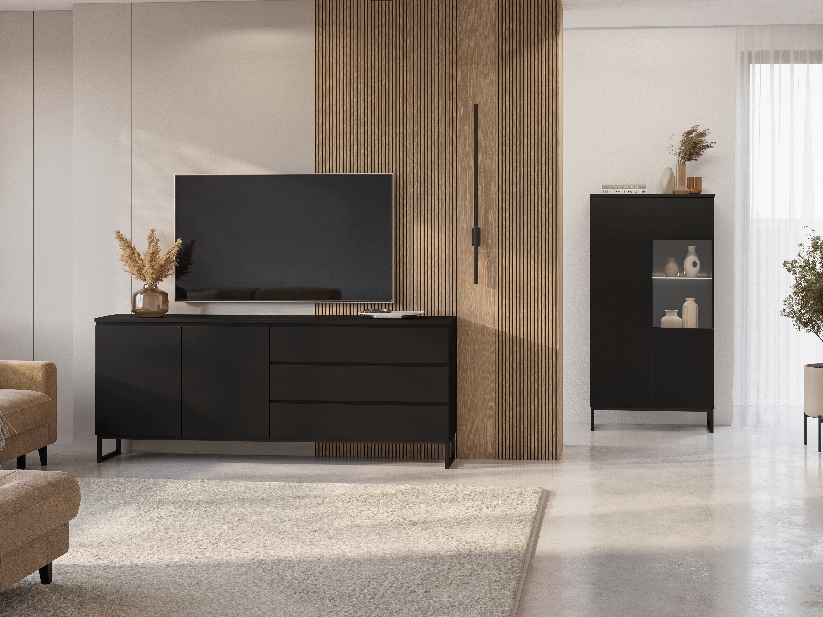 Stofusett Velsora 107 (Svartur)