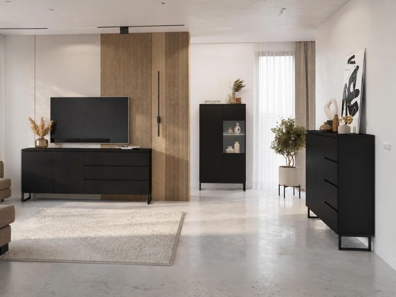 Stofusett Velsora 107 (Svartur)