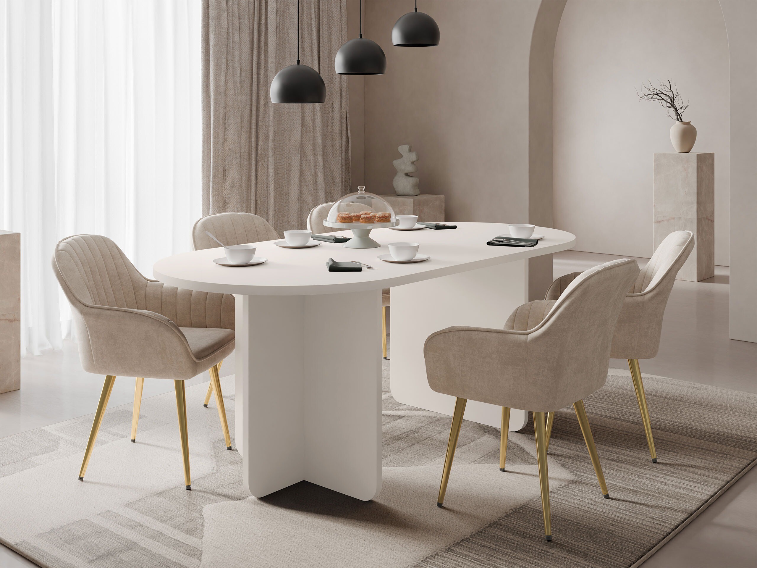 Borð Comfivo Humar (Beige)