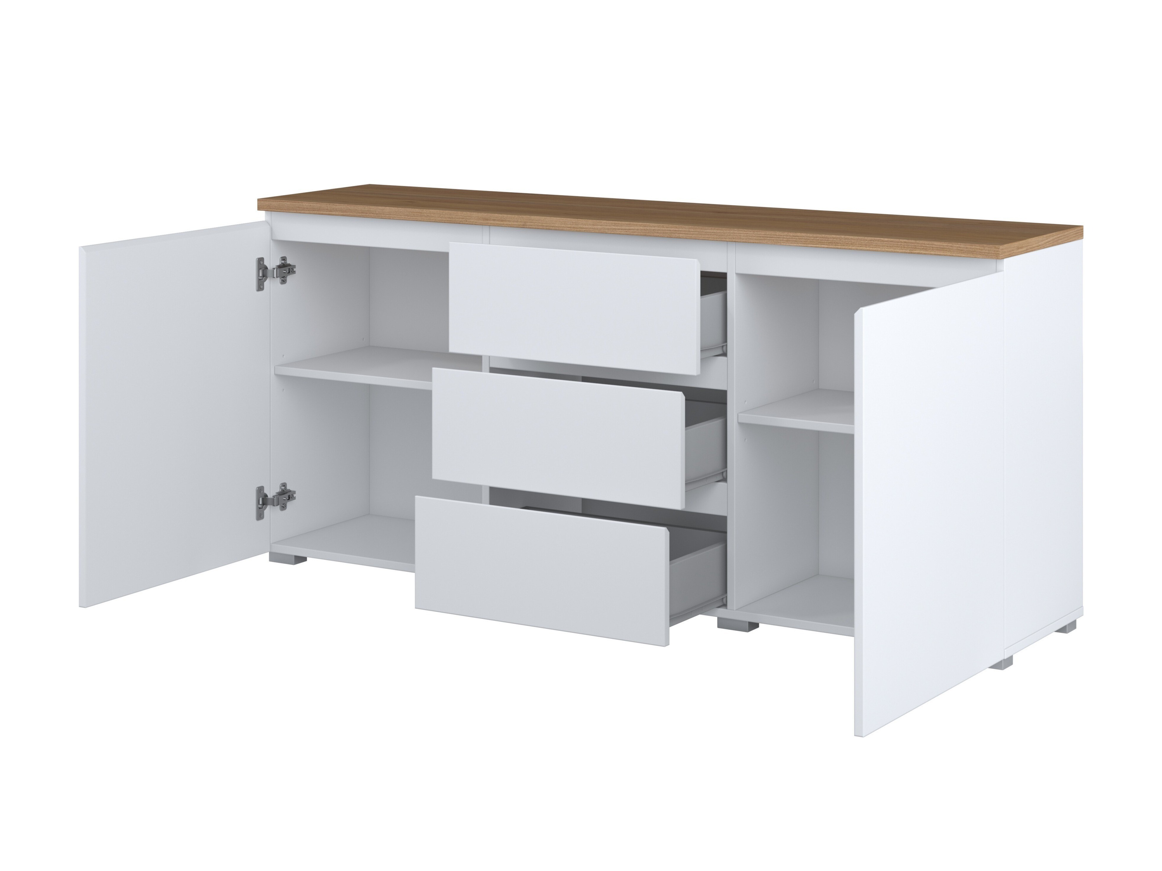 Stofusett Baletu 114 (Hvítur + Eik)