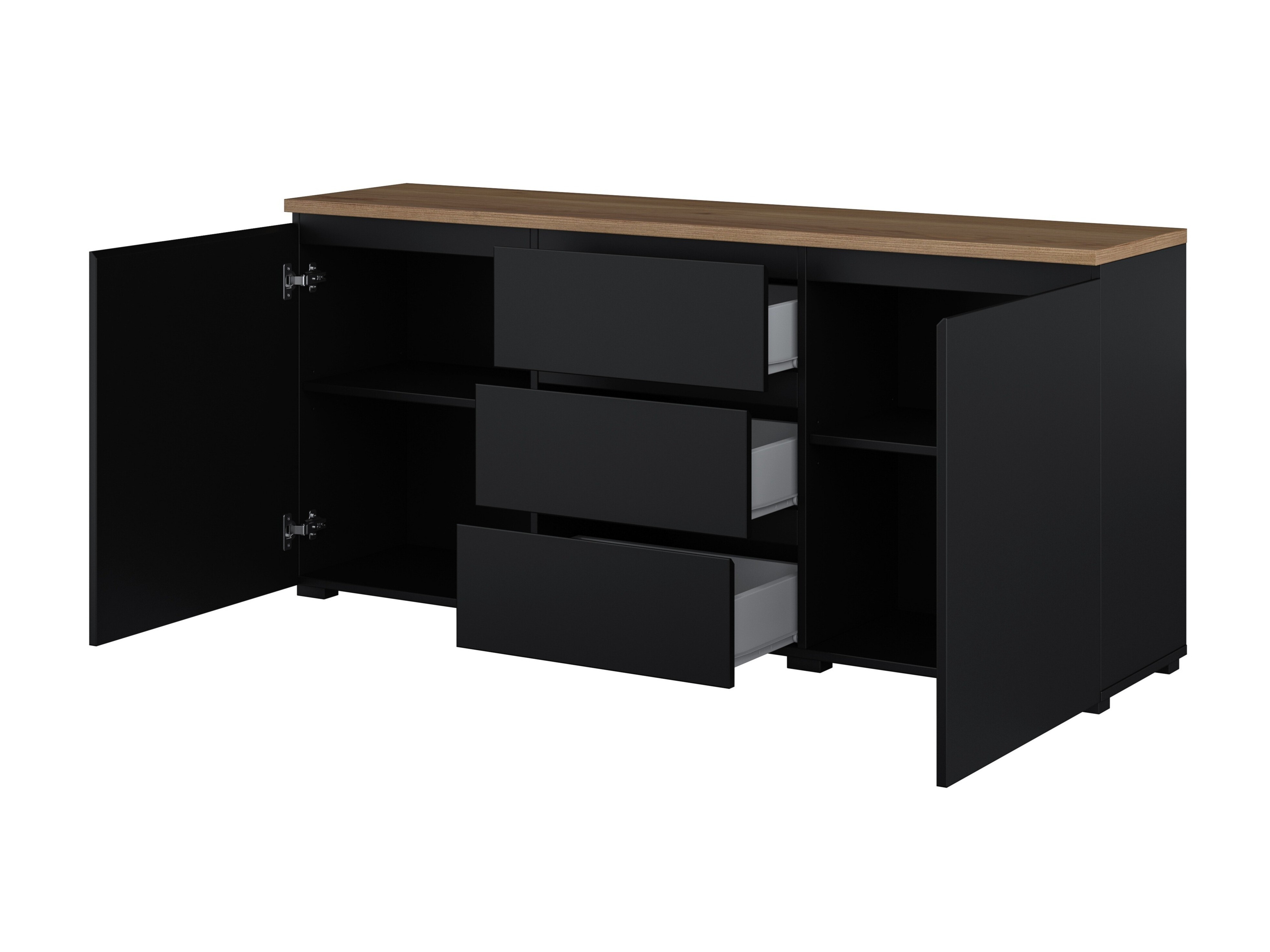Stofusett Baletu 114 (Svartur + Eik)