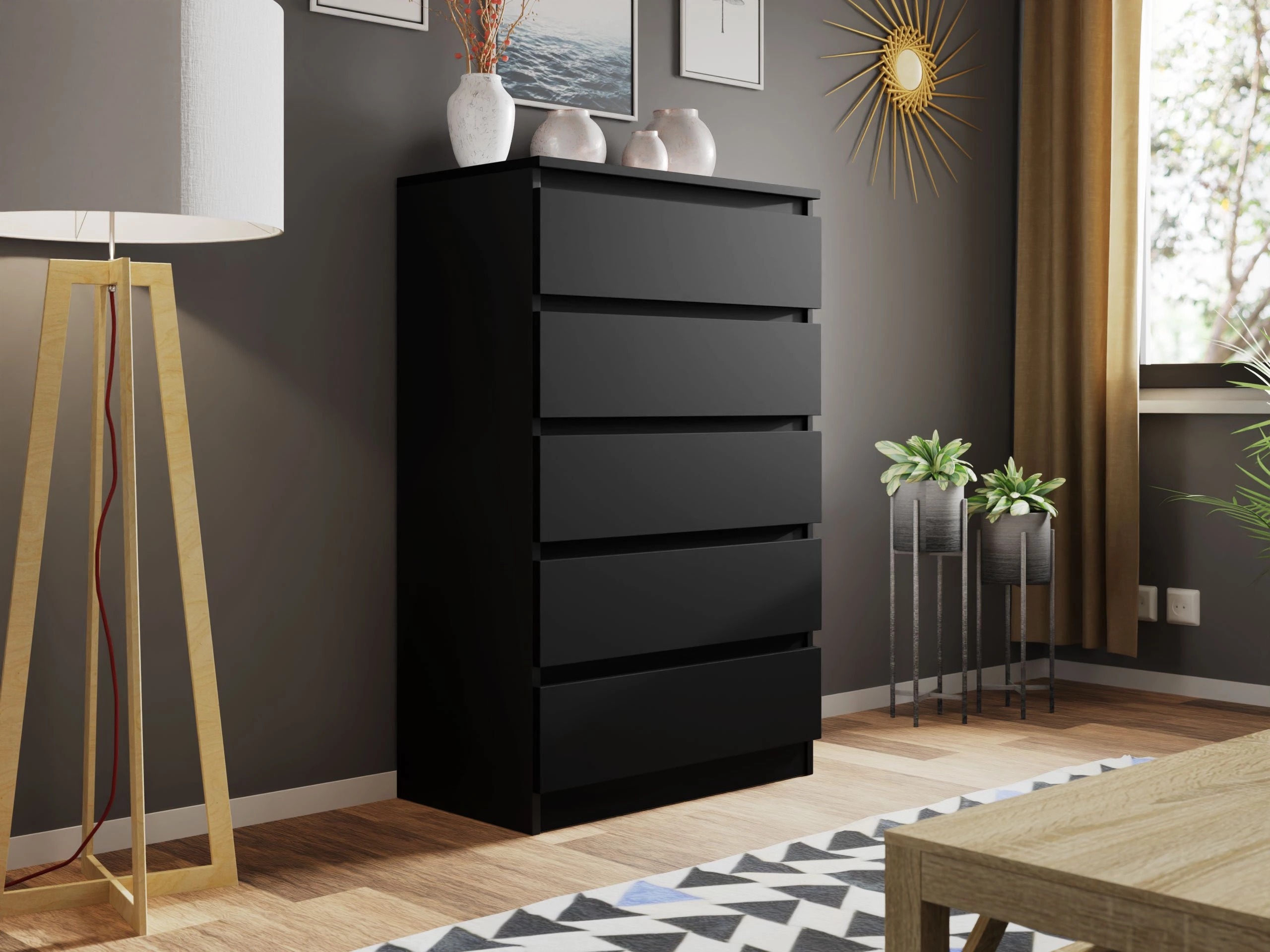 Kommóða Comfivo Structor IV (Svartur)