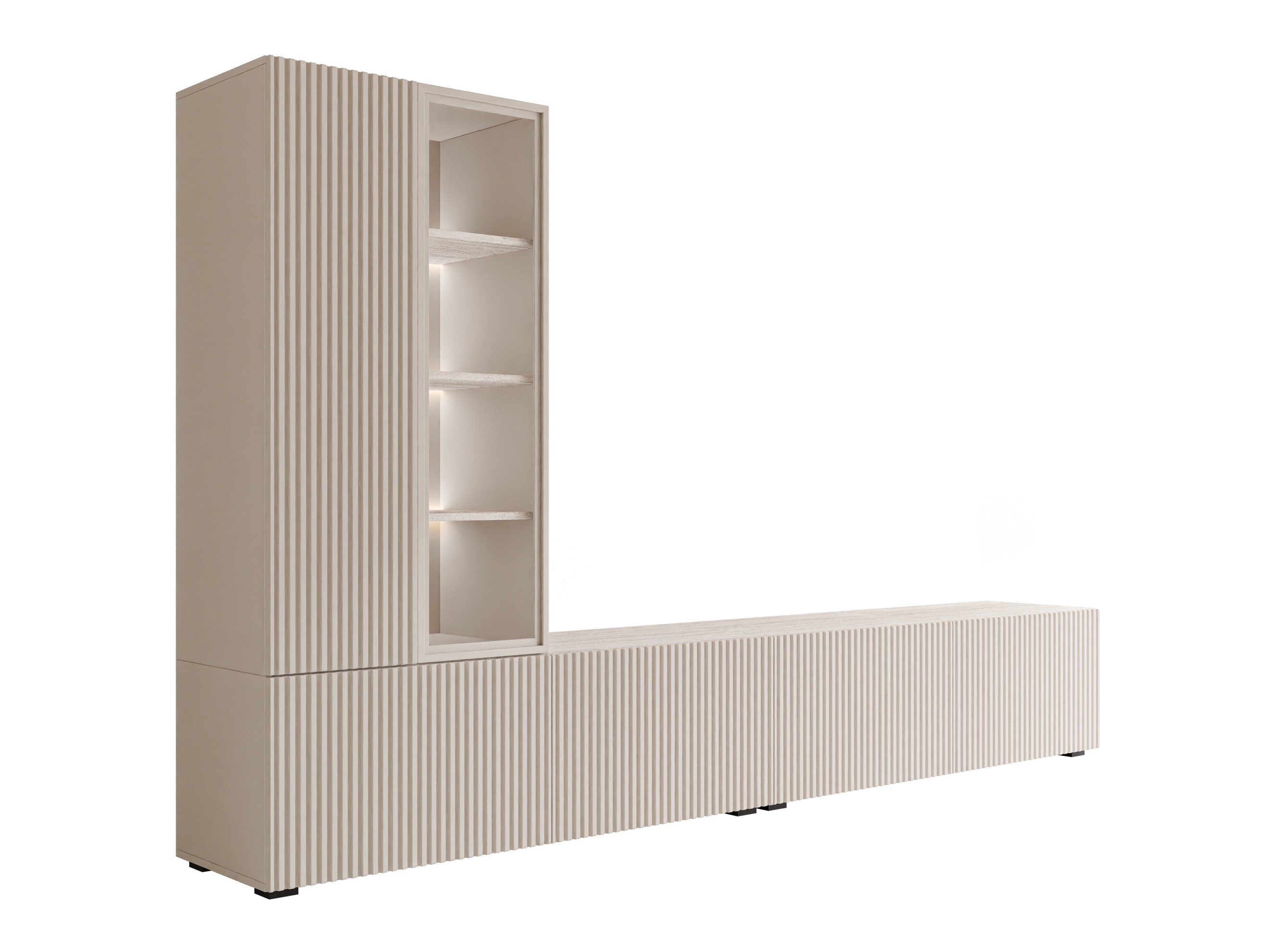 Stofusett Comfivo Tutelar (Kasmír + Ljóst Travertine)