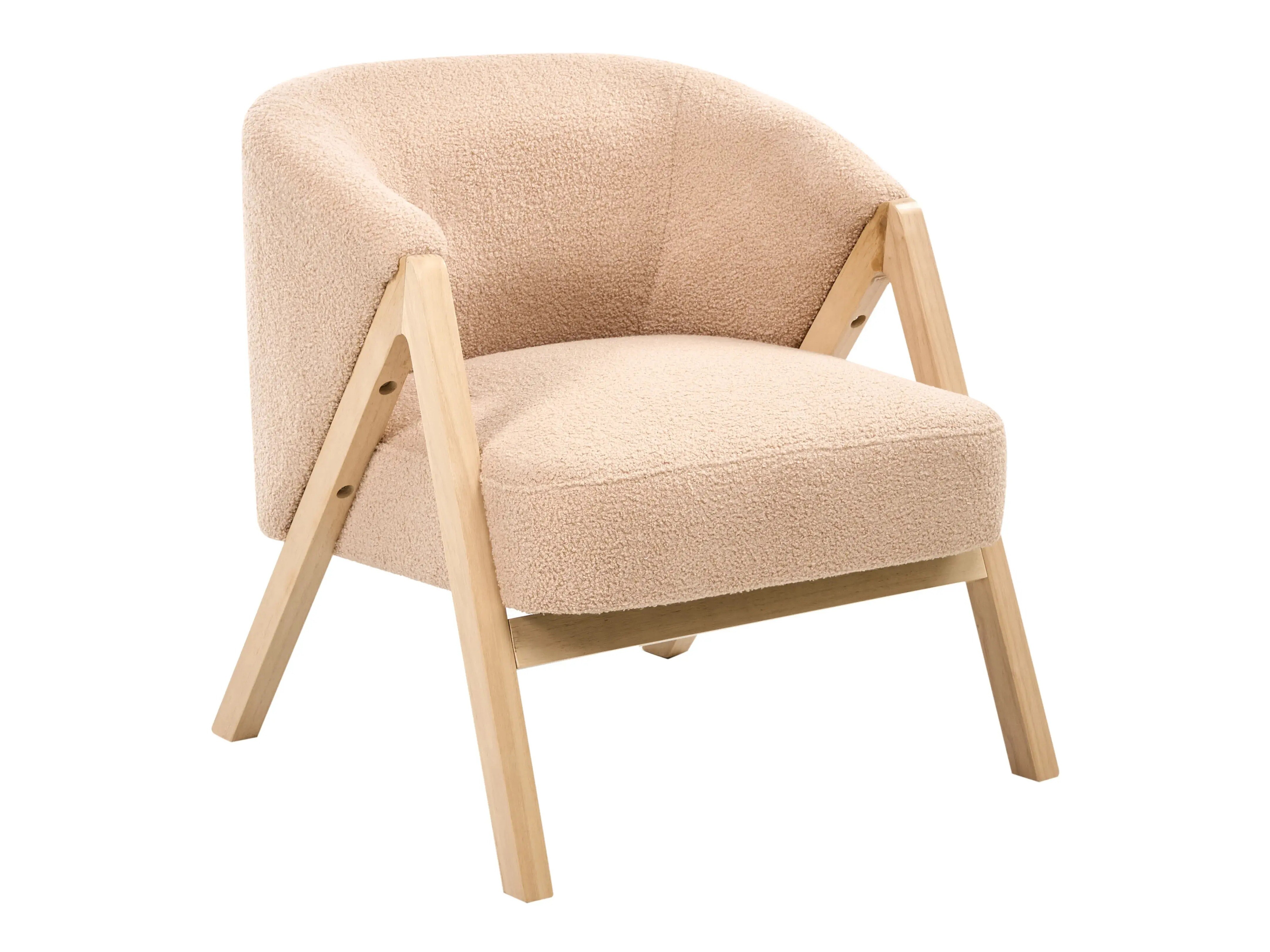 Hægindastóll Berwyn 3504 (Beige + Ljós viður)