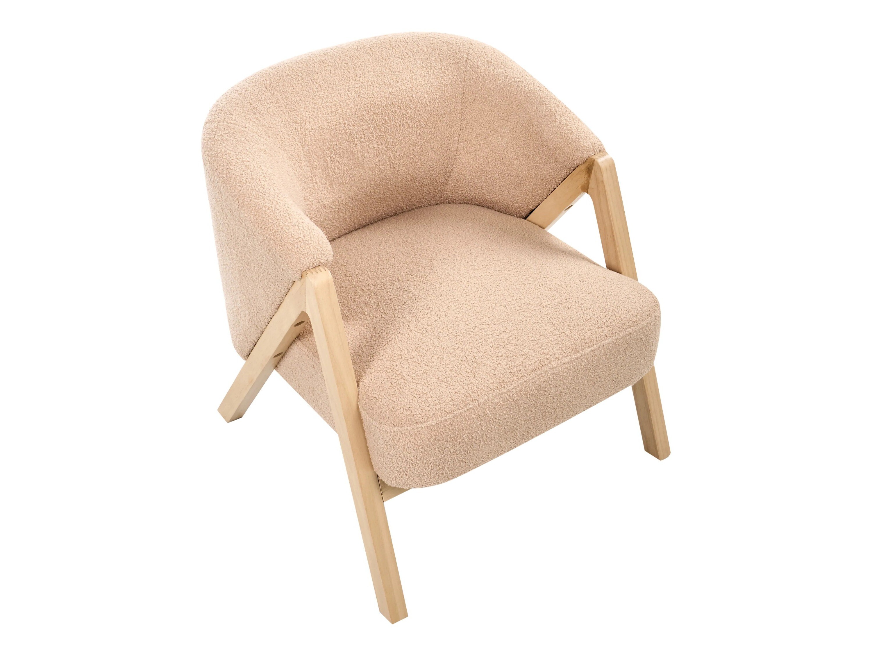Hægindastóll Berwyn 3504 (Beige + Ljós viður)
