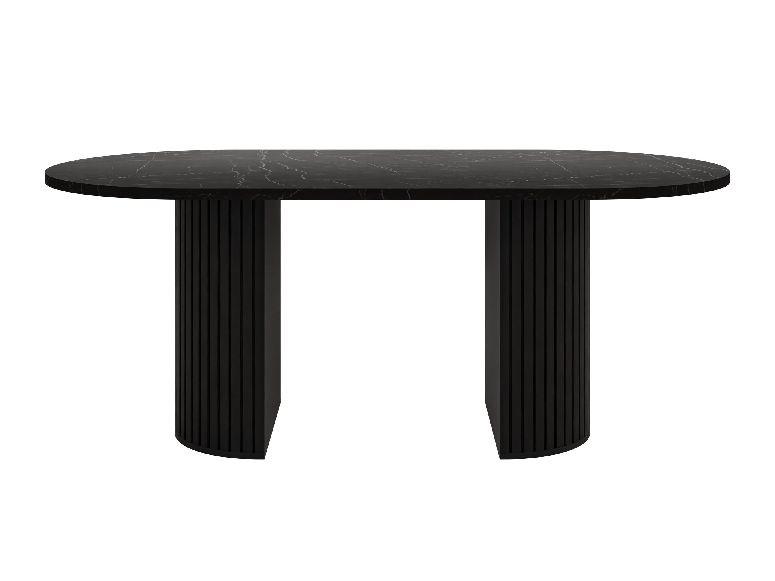 Borð Comfivo Ulma (Svartur marmari + Svartur)