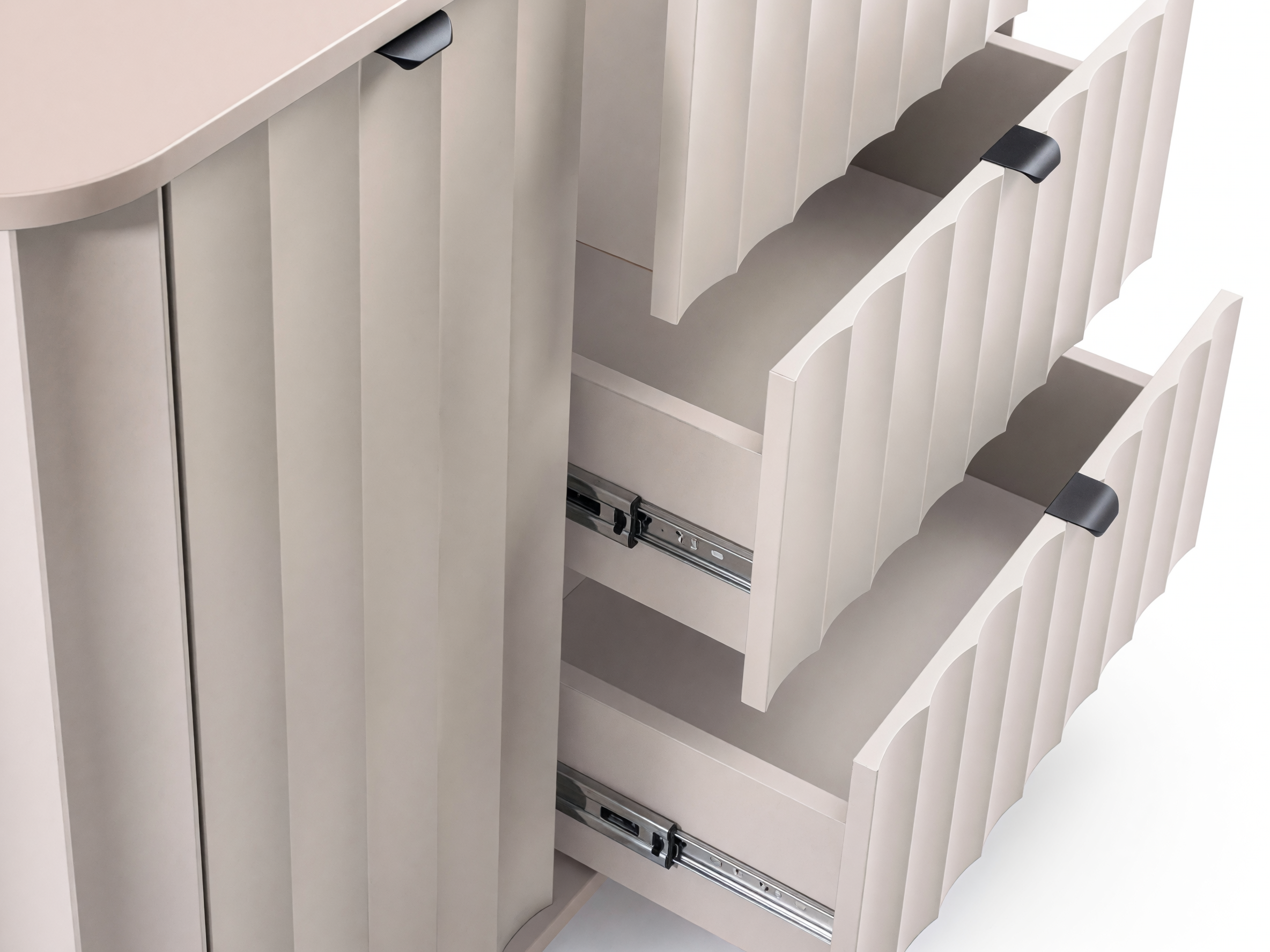Stofusett Larala 110 (Grá-beige)
