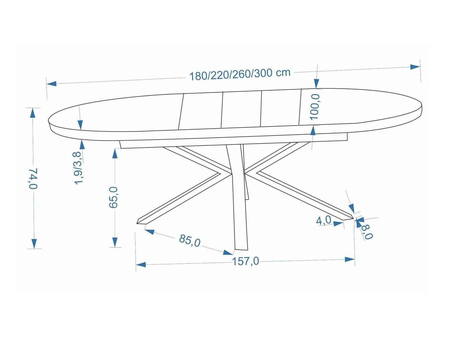 Borð Houston 2223