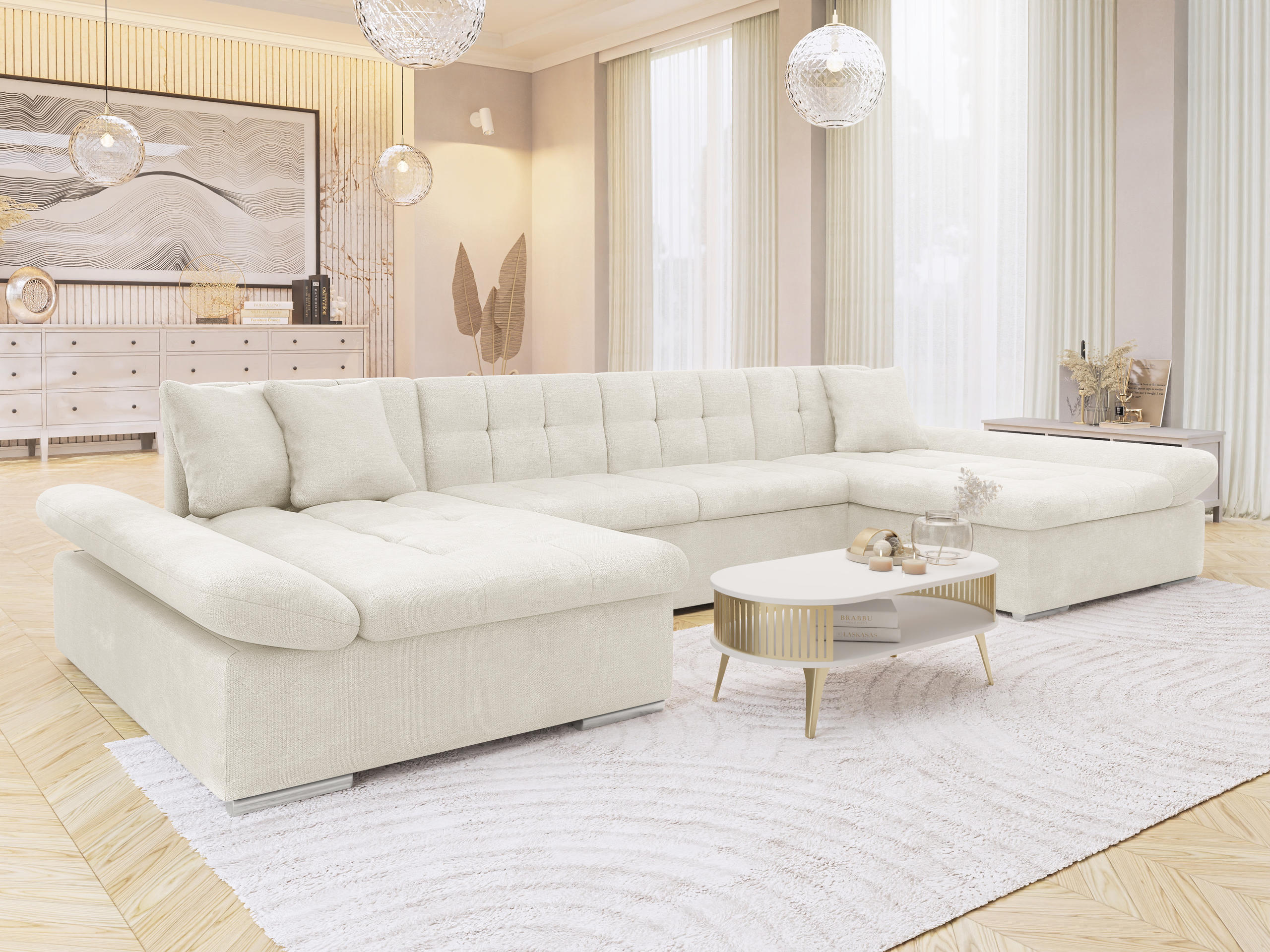 Horn­sófi Comfivo Ficus (Spirit White)