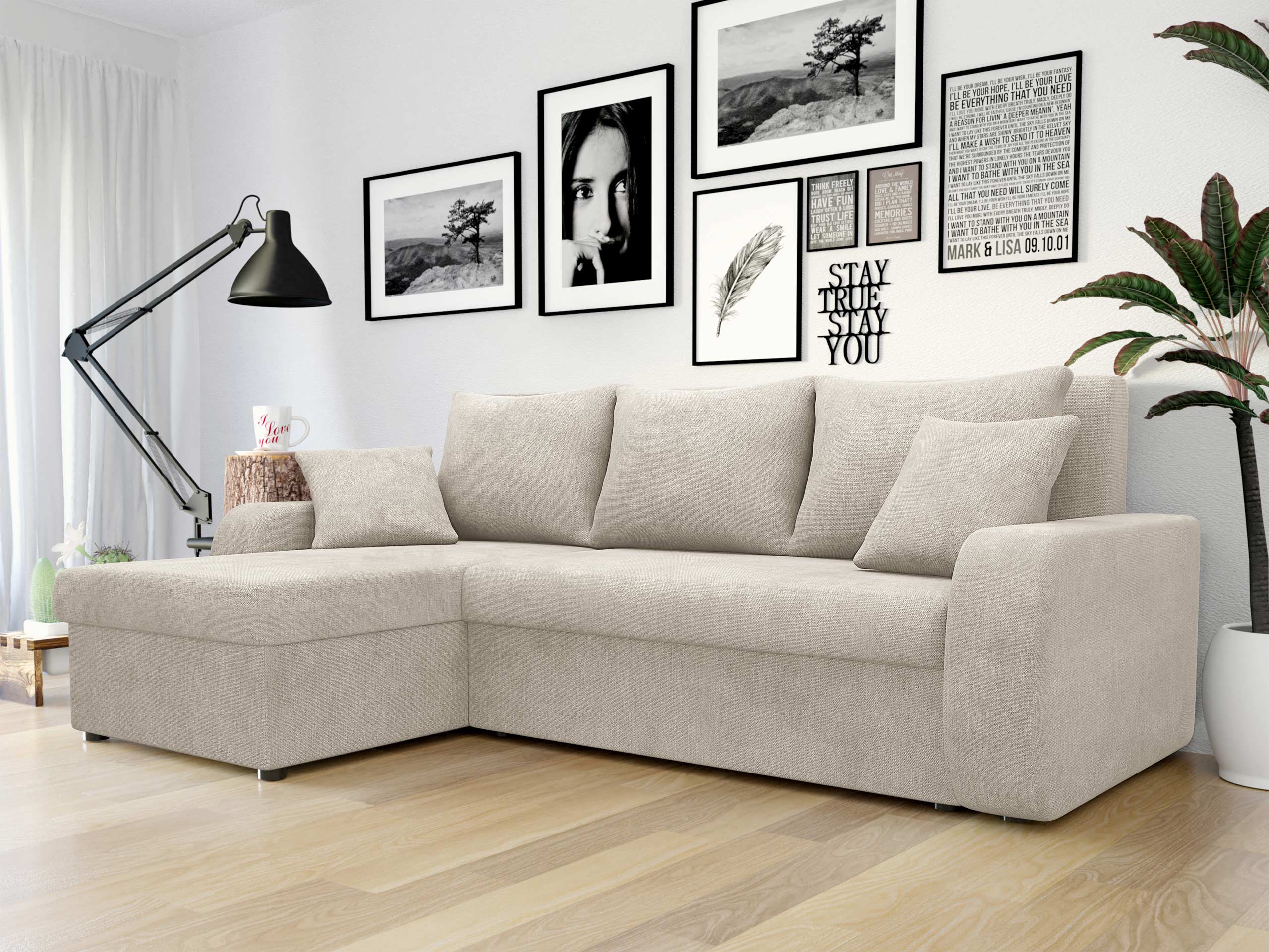 Horn­sófi Comfivo Melissa (Spirit Sand)