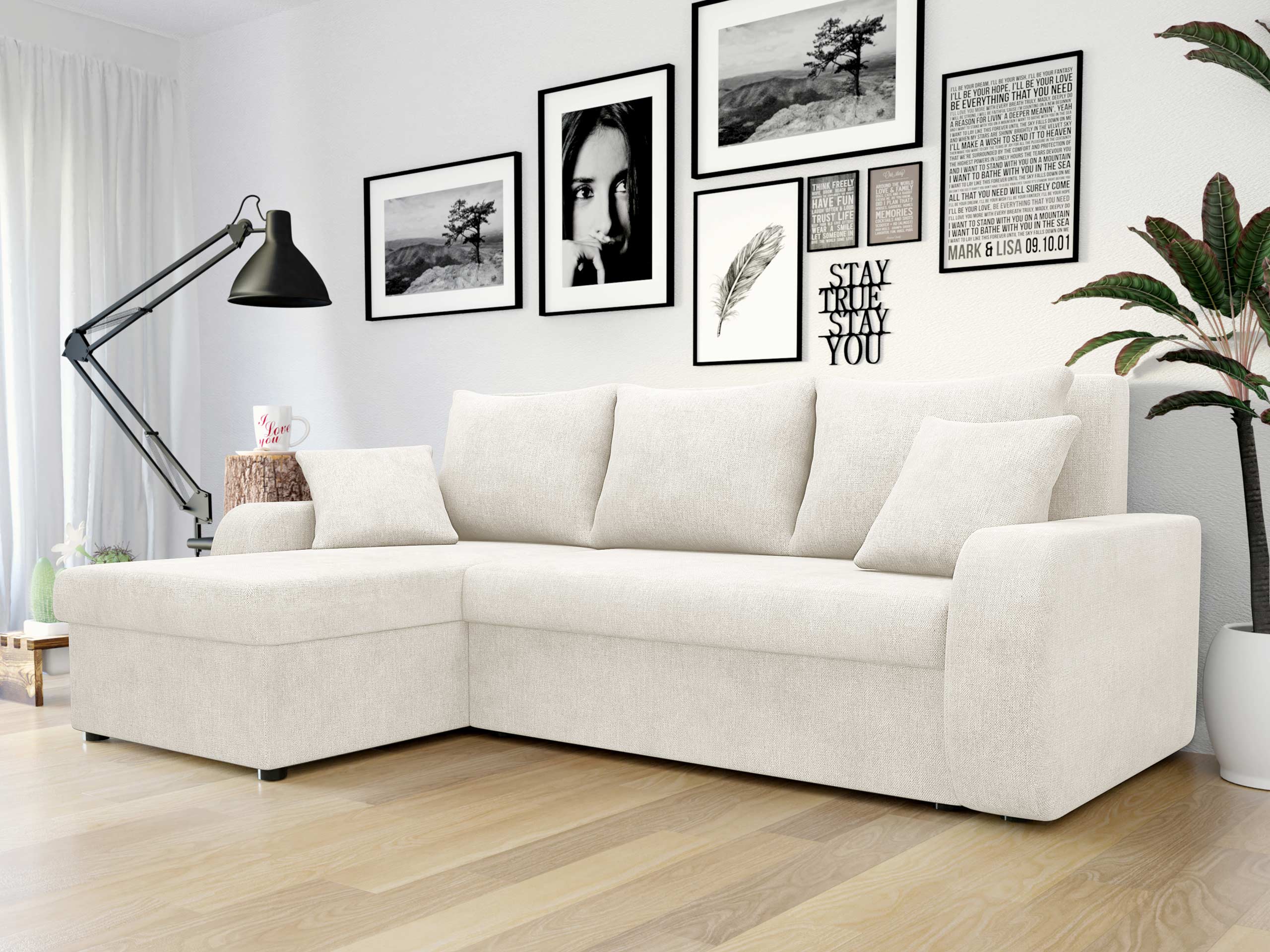 Horn­sófi Comfivo Melissa (Spirit White)