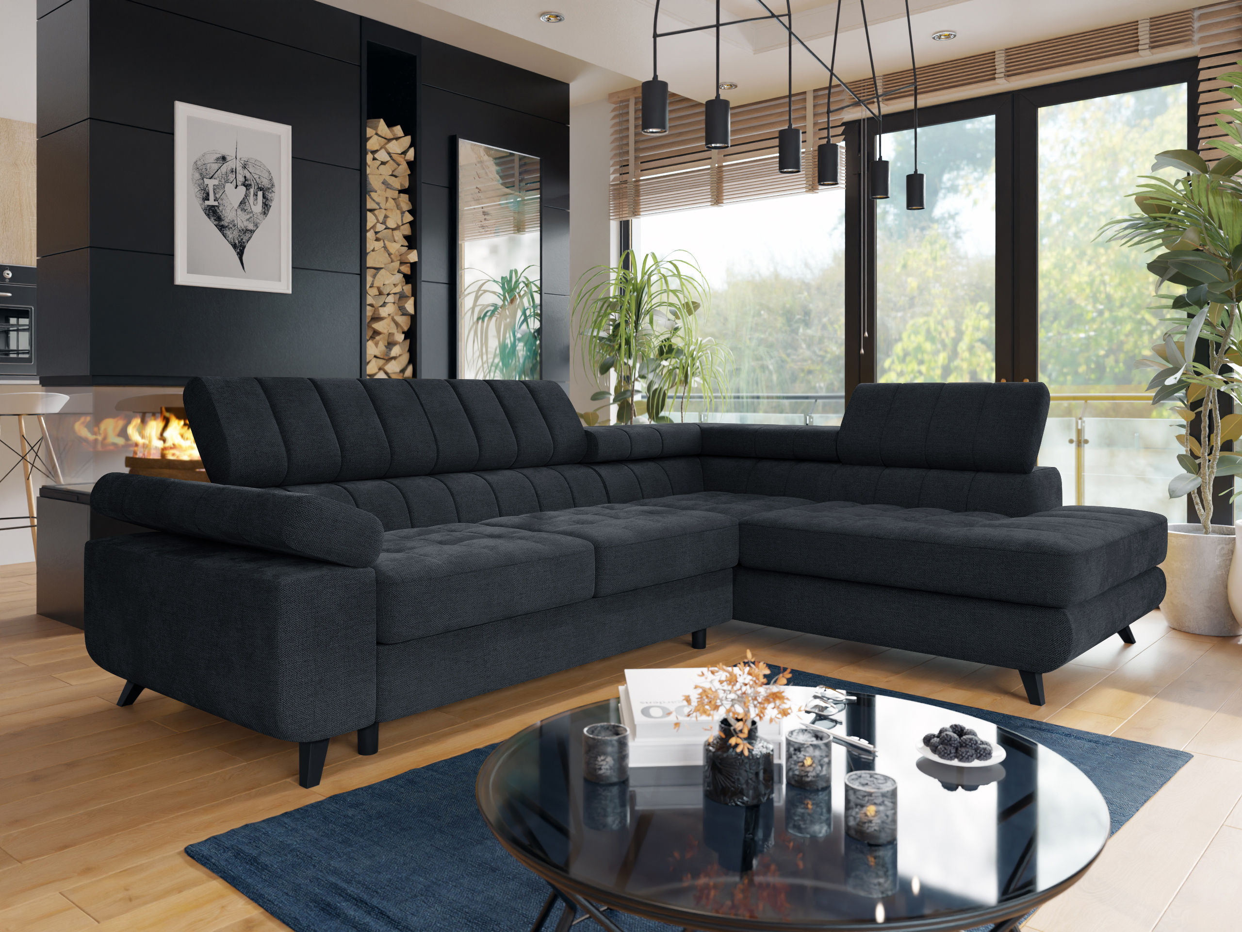 Horn­sófi Comfivo Agnus (Spirit Black)