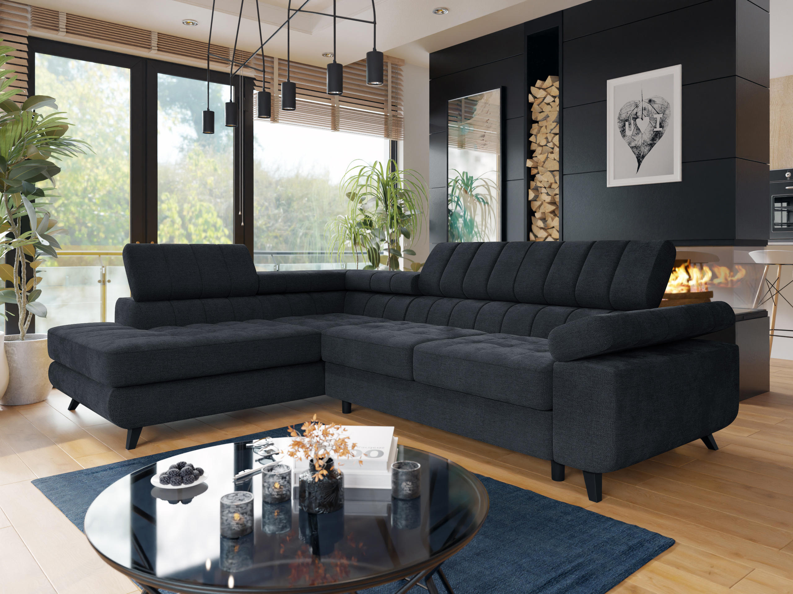 Horn­sófi Comfivo Agnus (Spirit Black)