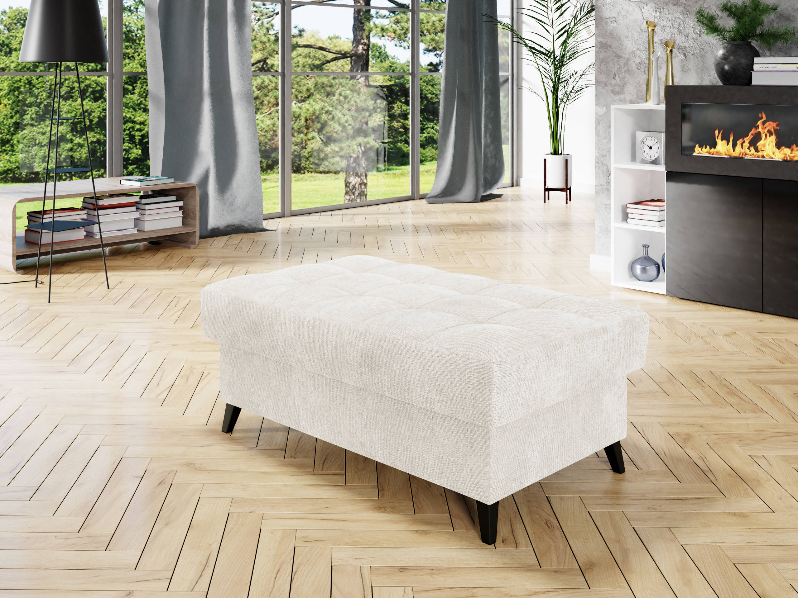 Bólstraður bekkur Comfivo Agnus (Spirit White)