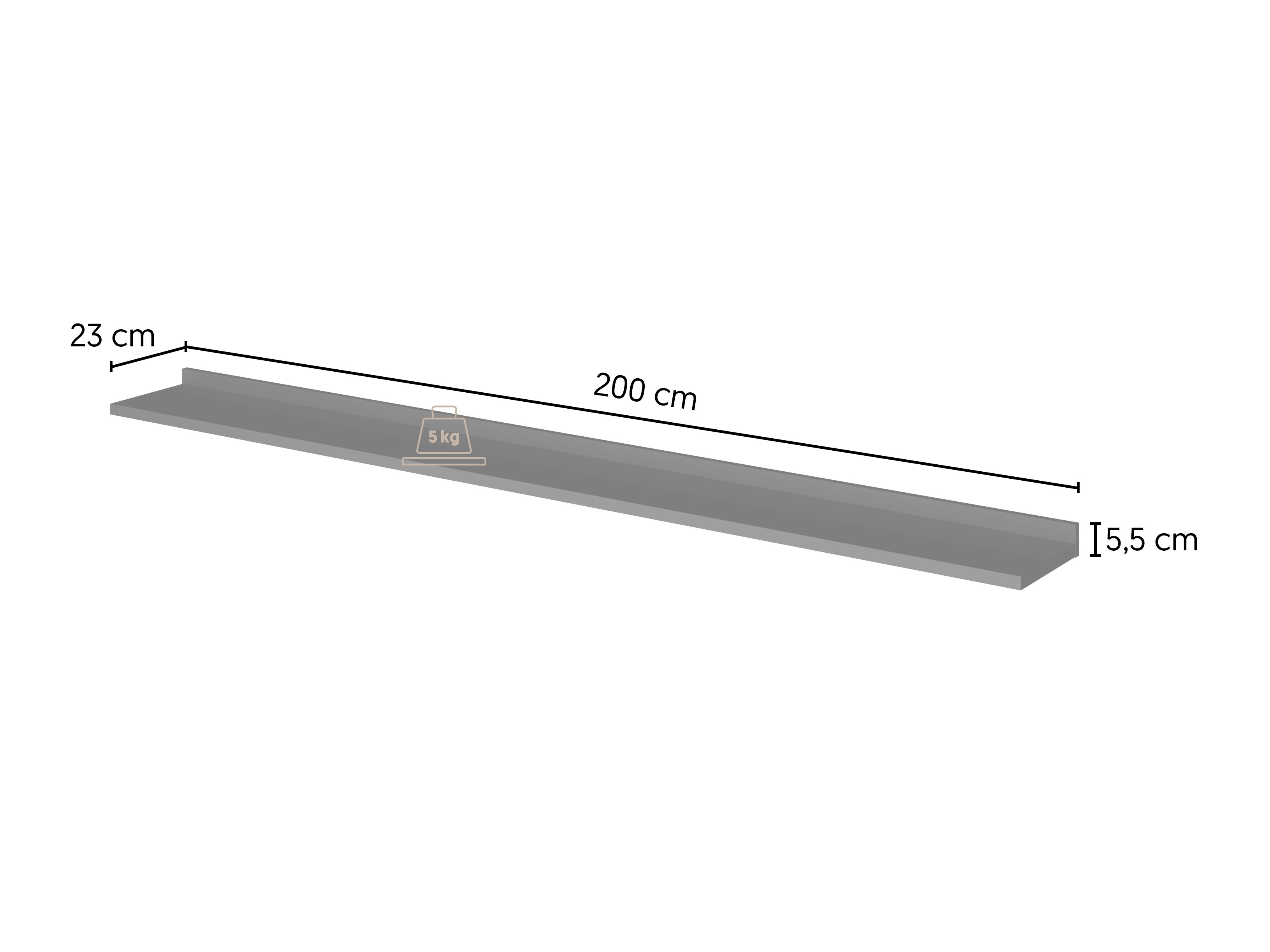 Vegghillur Talevaro 100 (Svartur)