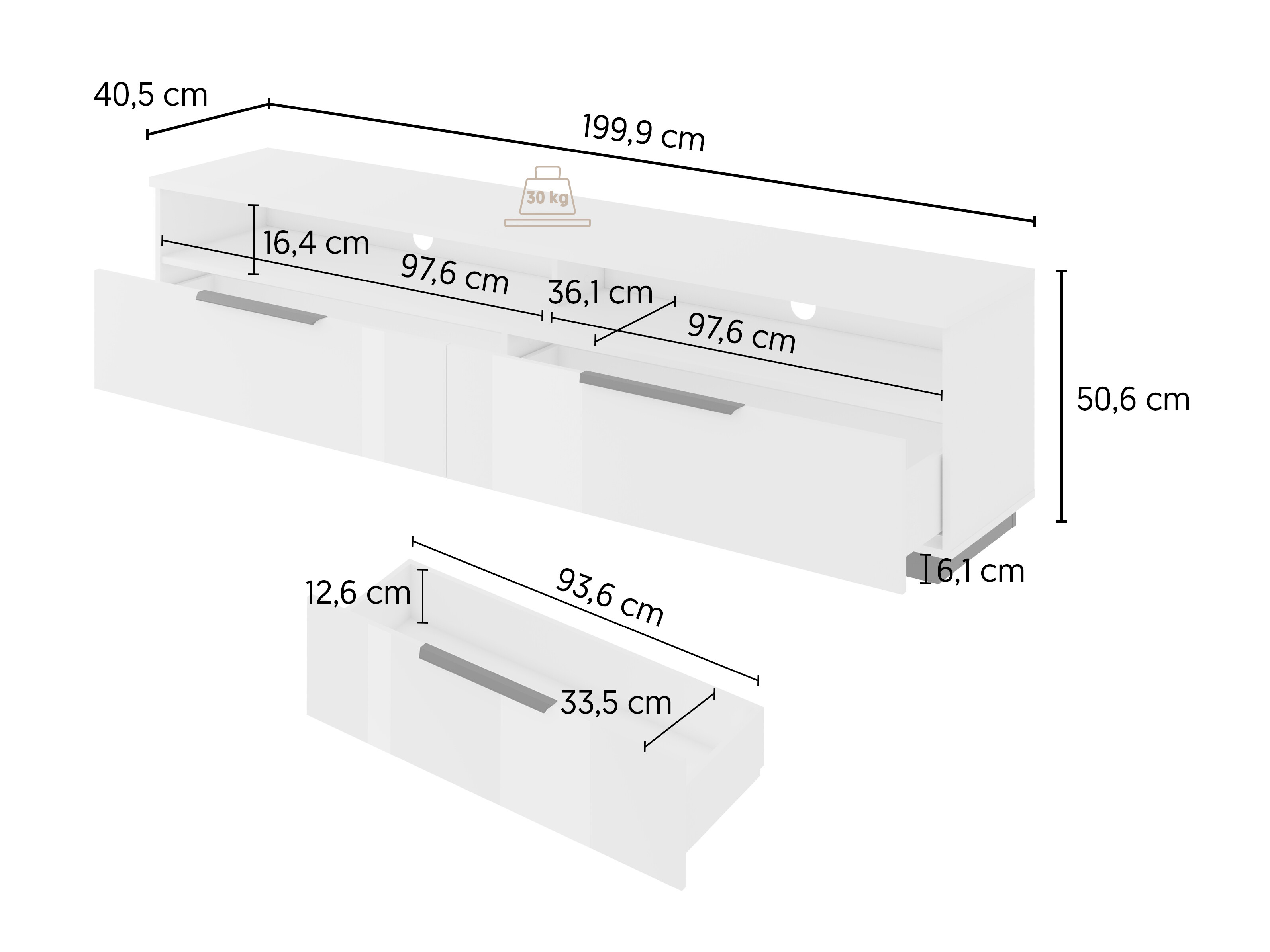 Stofusett Talevaro 106 (Hvítur + Hvítt háglans)