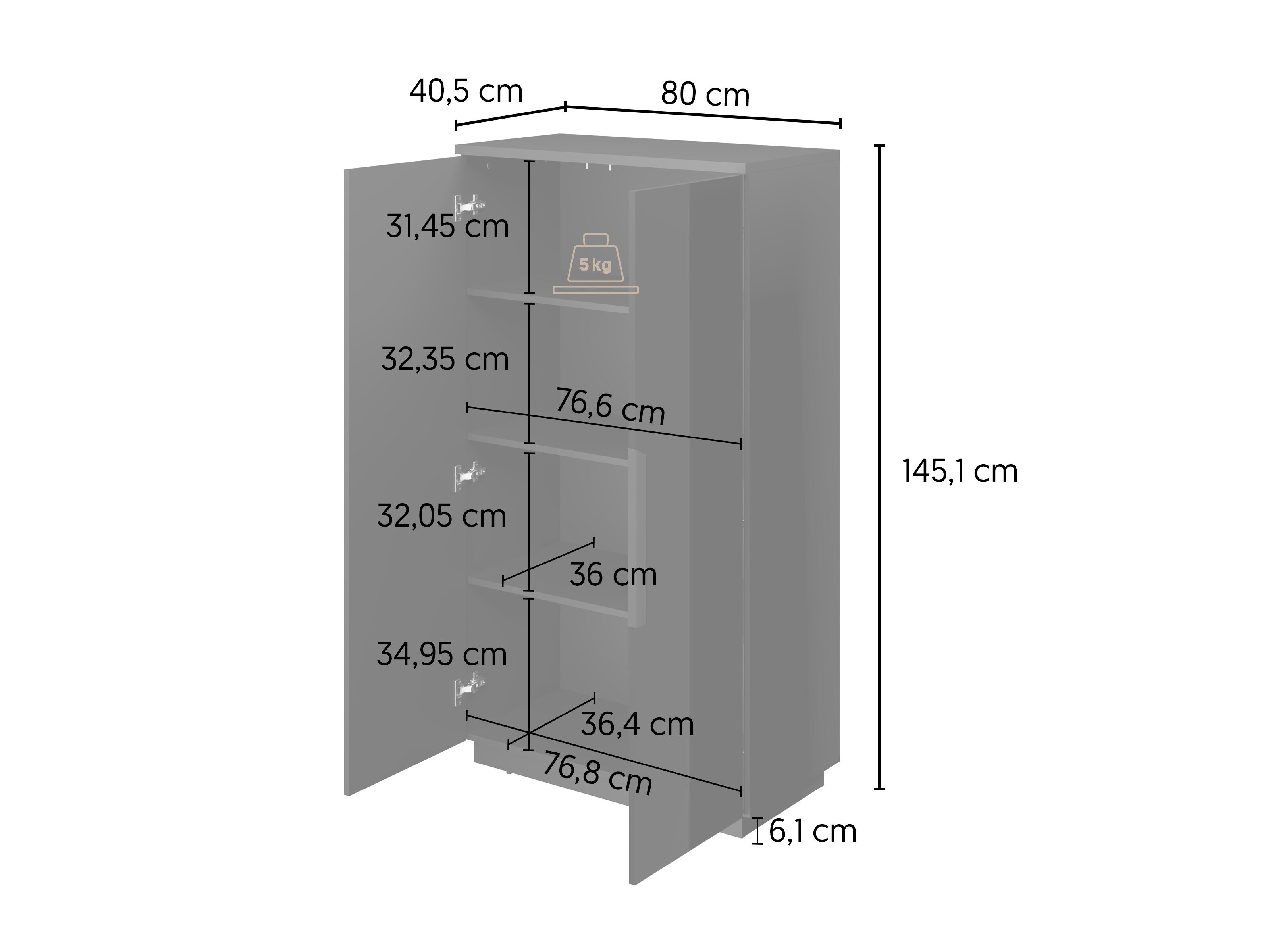 Stofusett Talevaro 106 (Svartur + Svart háglans)