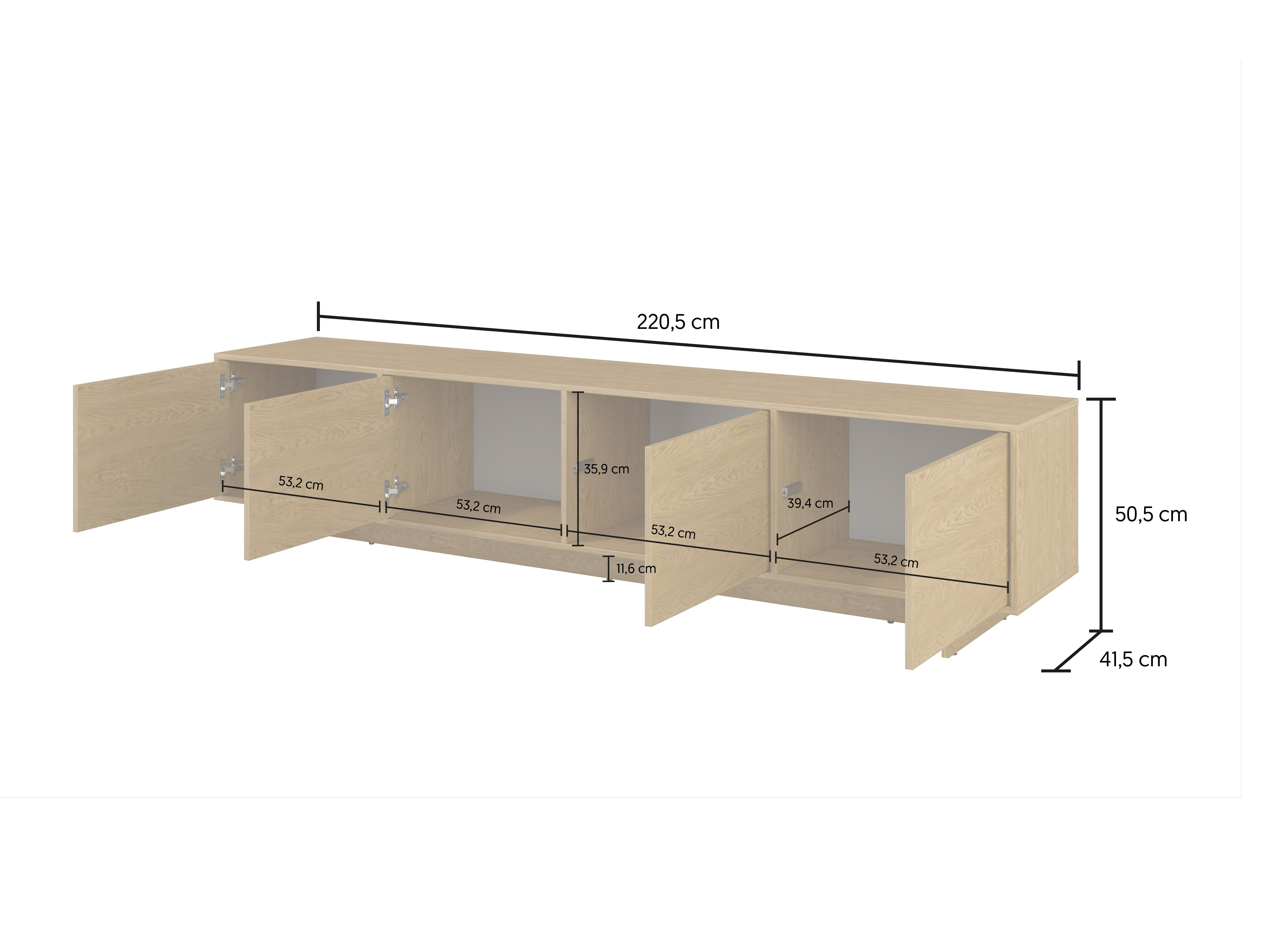 Stofusett Cavbali 105 (Eik)