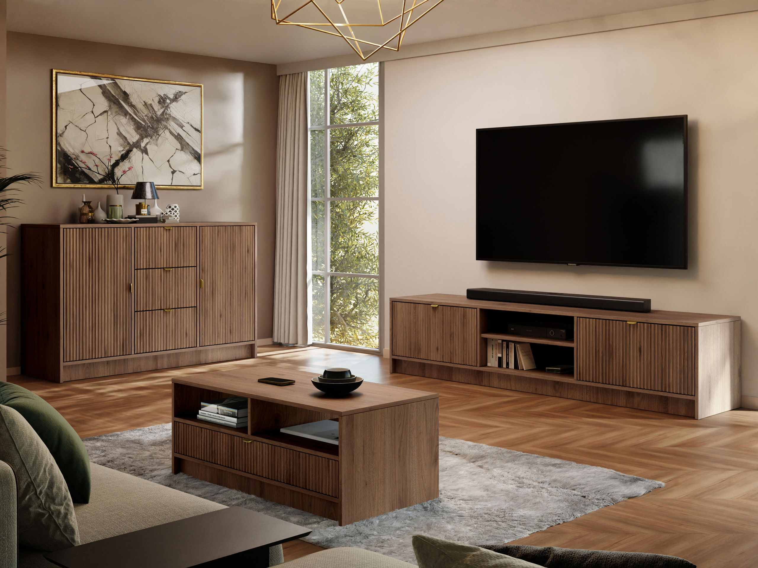 Sófaborð Comfivo Papilio (Valhneta)