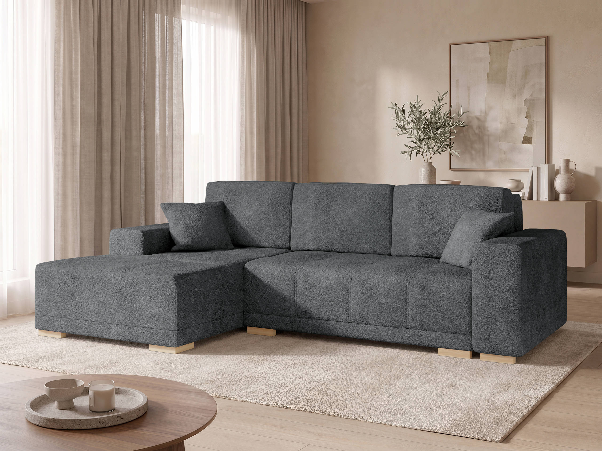 Horn­sófi Columbus 268 (Coral 80)