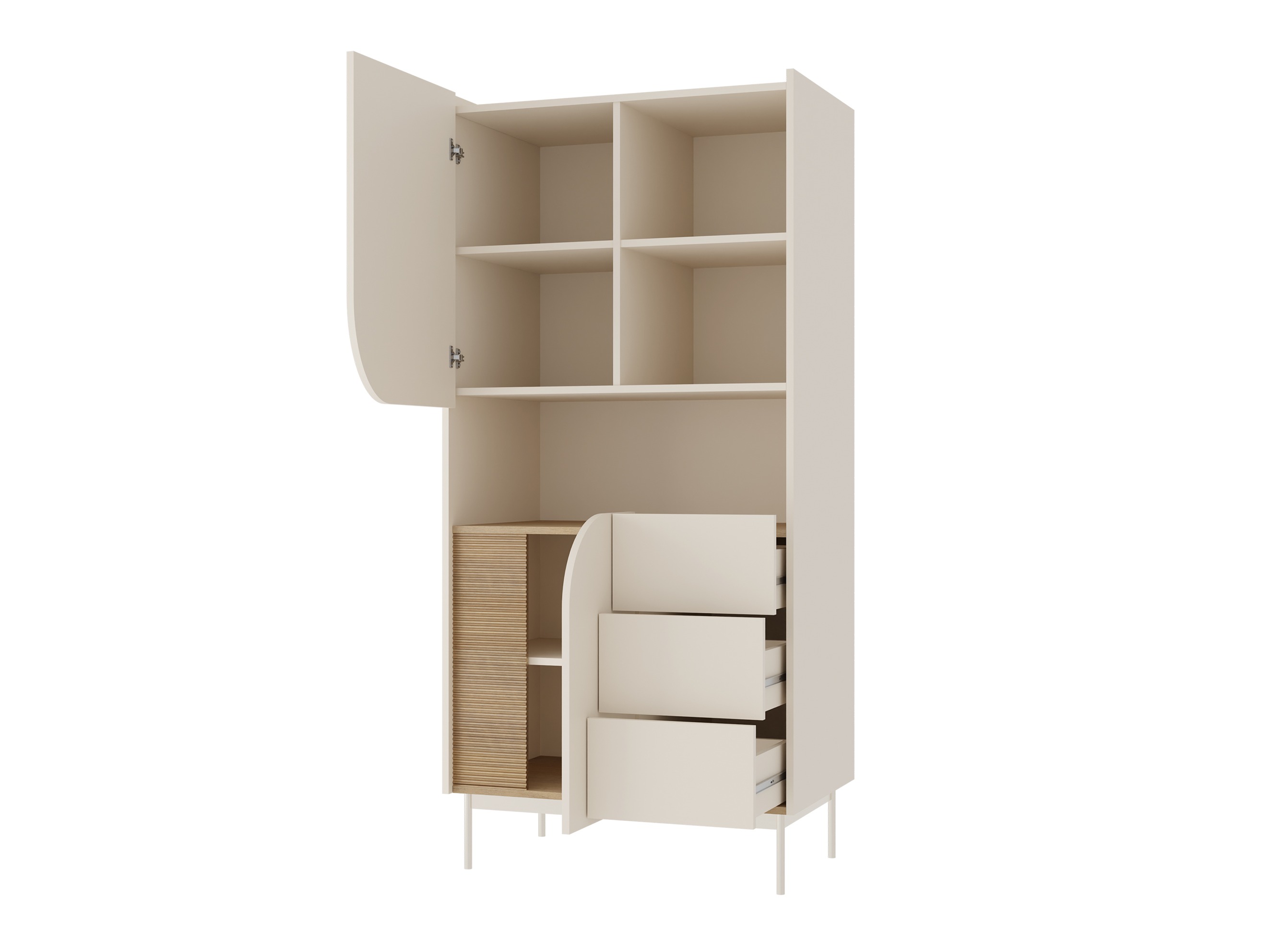 Bókahilla Dunsonu 101 (Beige + Eik)