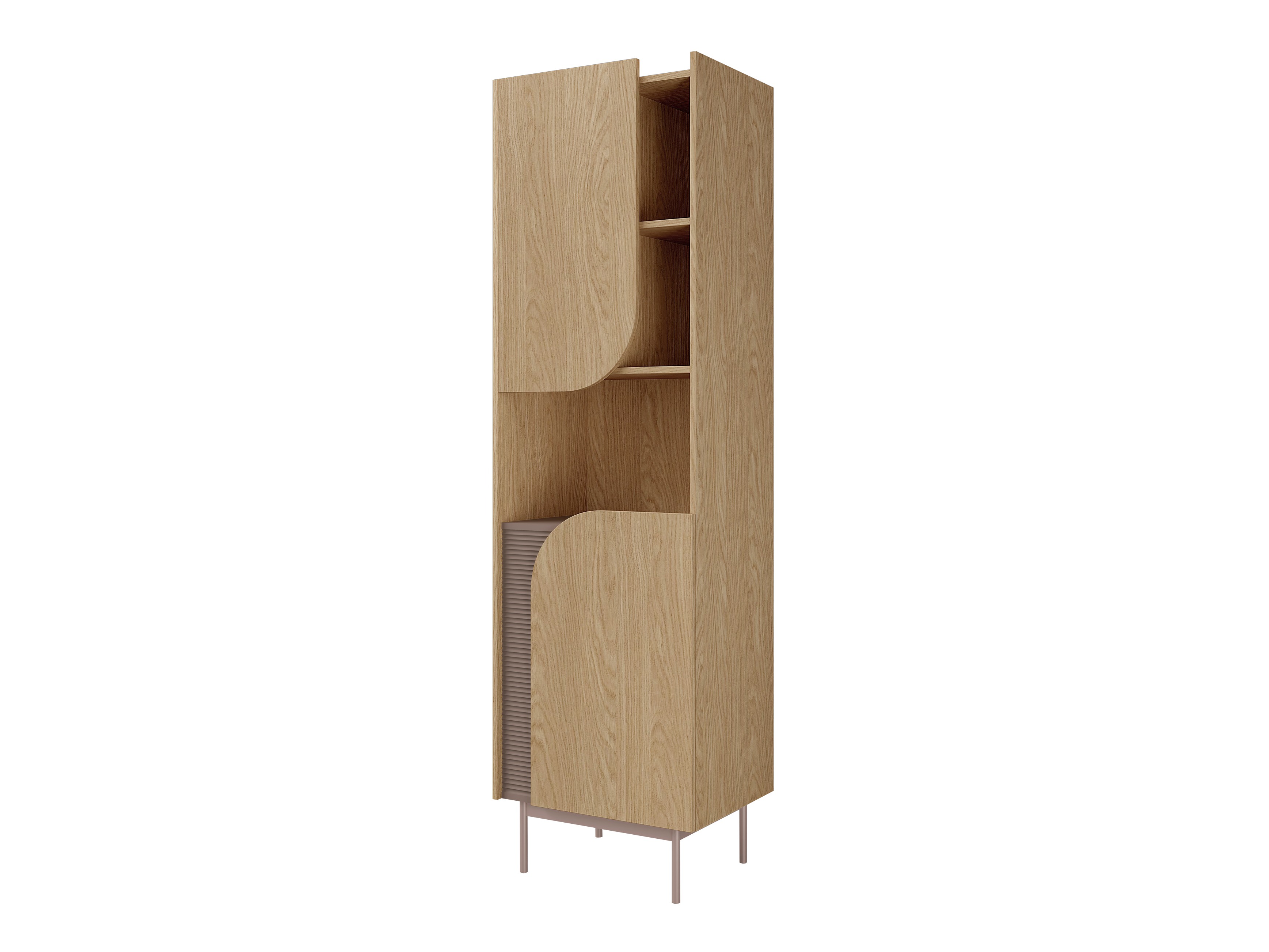 Bókahilla Dunsonu 102 (Eik + Taupe)