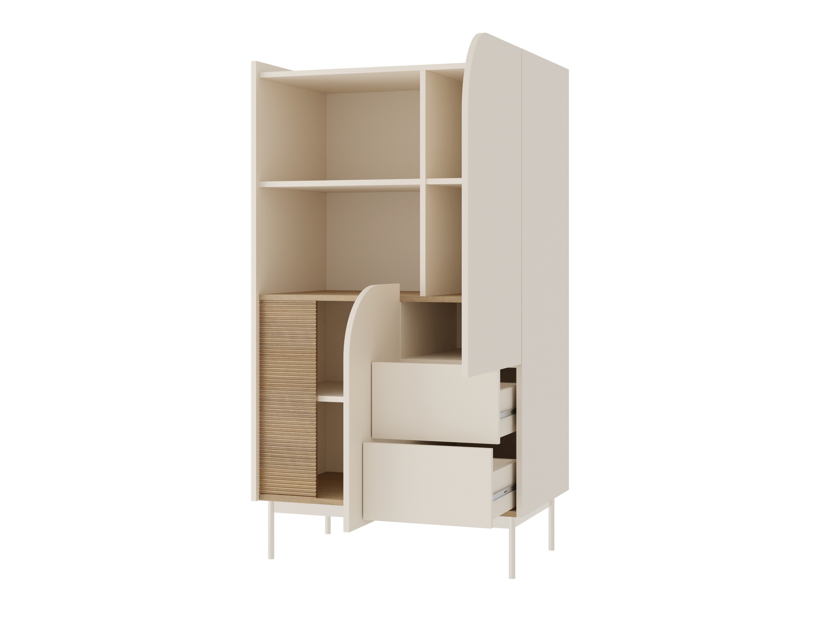Bókahilla Dunsonu 103 (Beige + Eik)