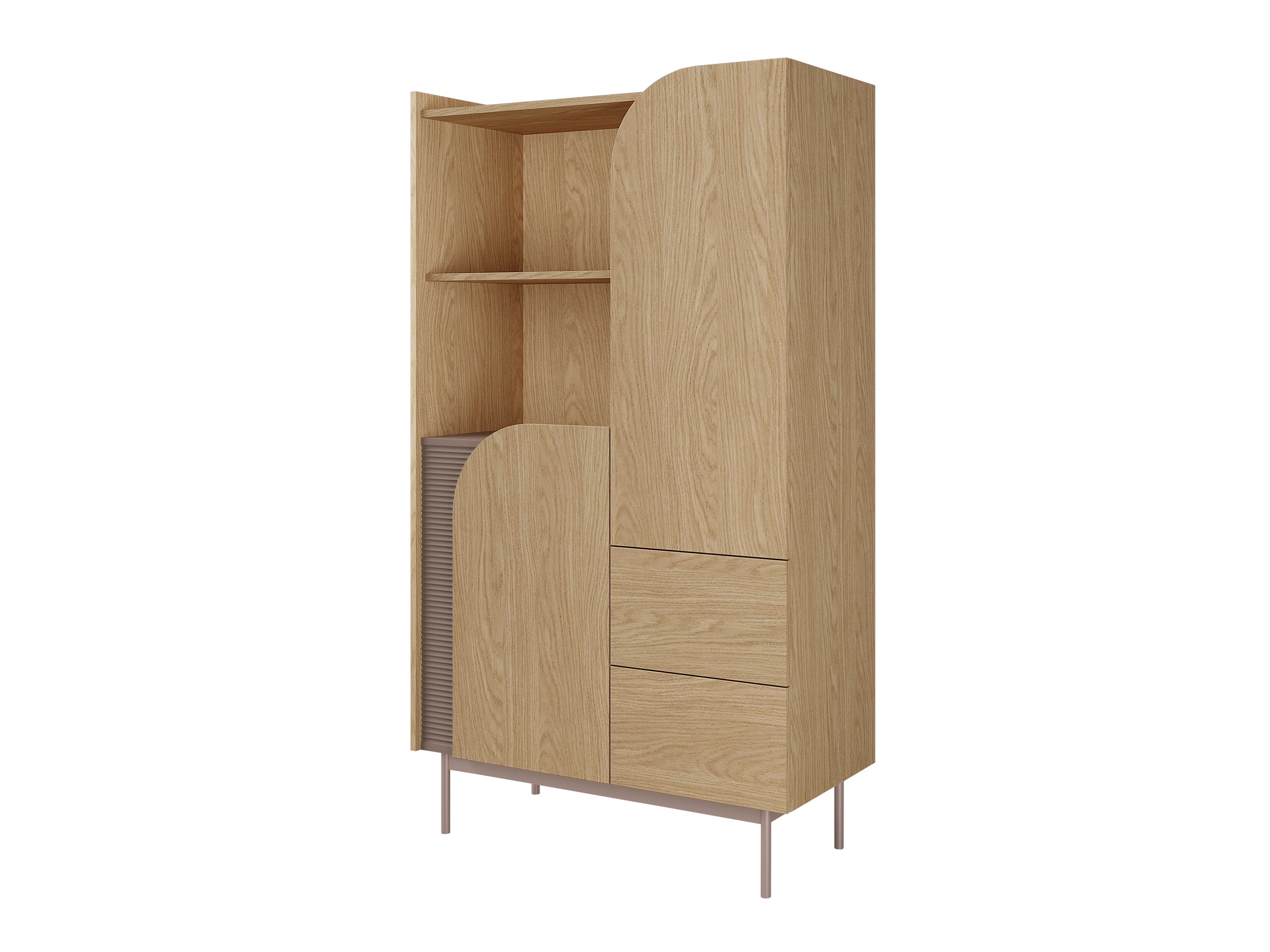 Bókahilla Dunsonu 103 (Eik + Taupe)