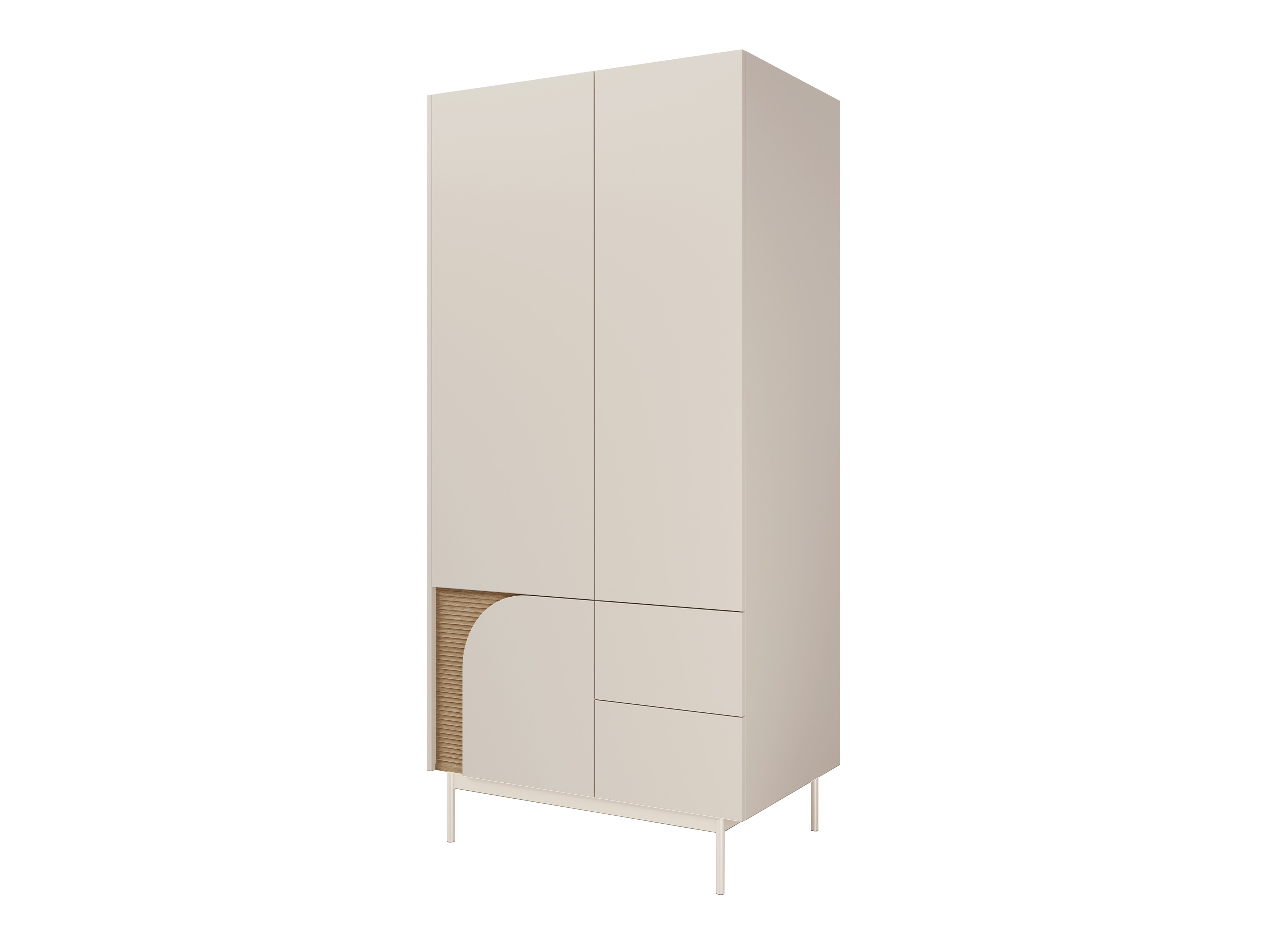 Fataskápur Dunsonu 100 (Beige + Eik)