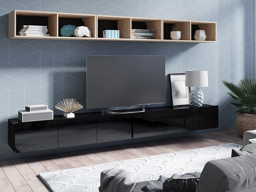 Stofusett Remus XXXIII (Svartur + Svart háglans + Artisan-eik)